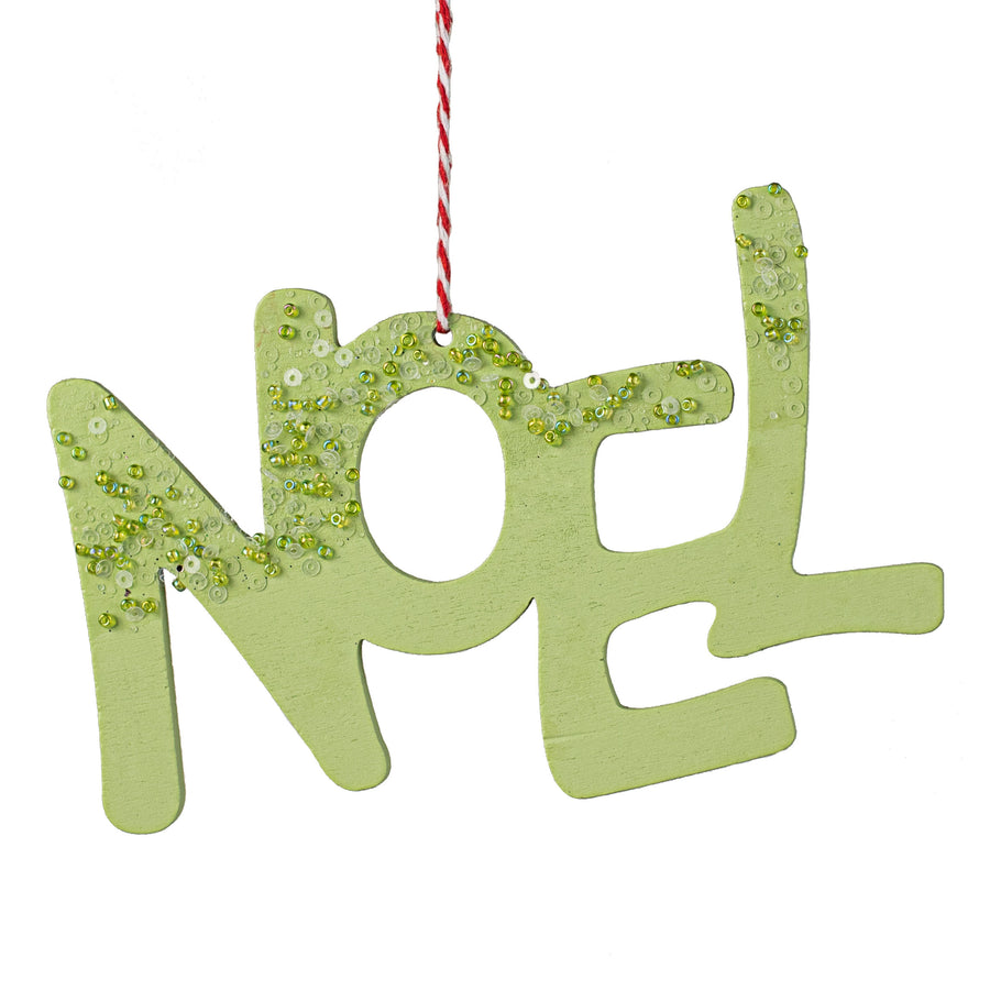 6" Noel Ornament: Green Item Number: 85434GN
