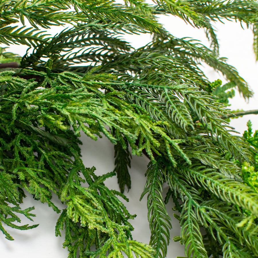 6' Norfolk & Balsam Pine Garland detail photo 3
