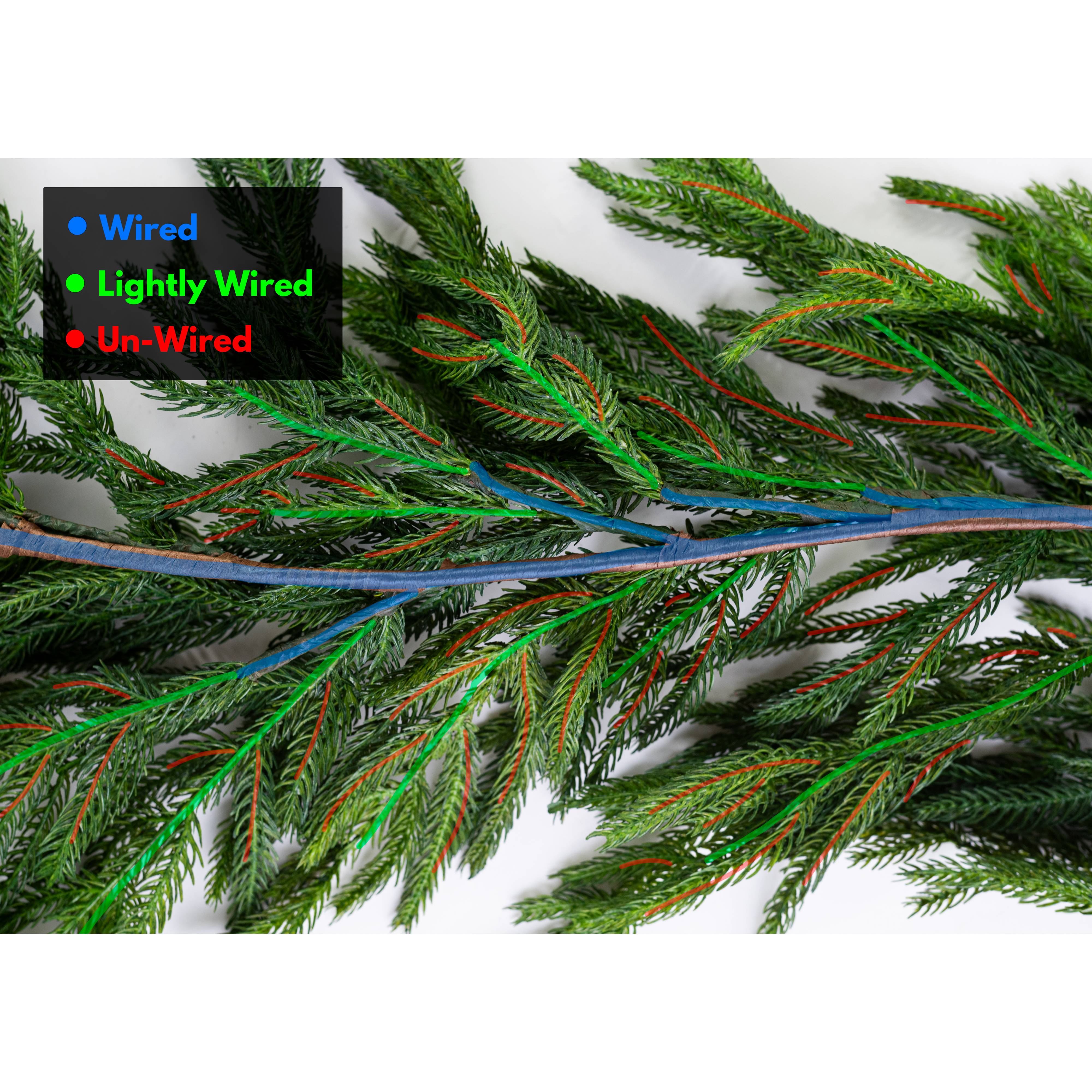72" Norfolk Pine Garland: Green detail photo 5