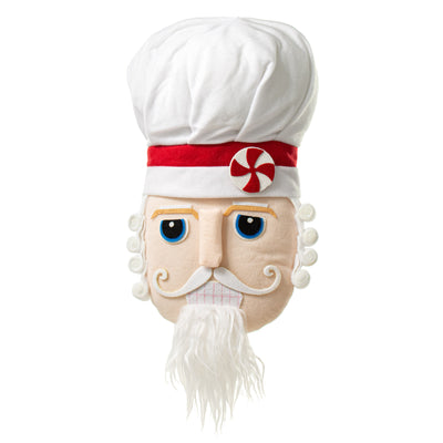 13" Nutcracker Gingerbread Chef Head Wreath Accent Item Number: 85295RDWT