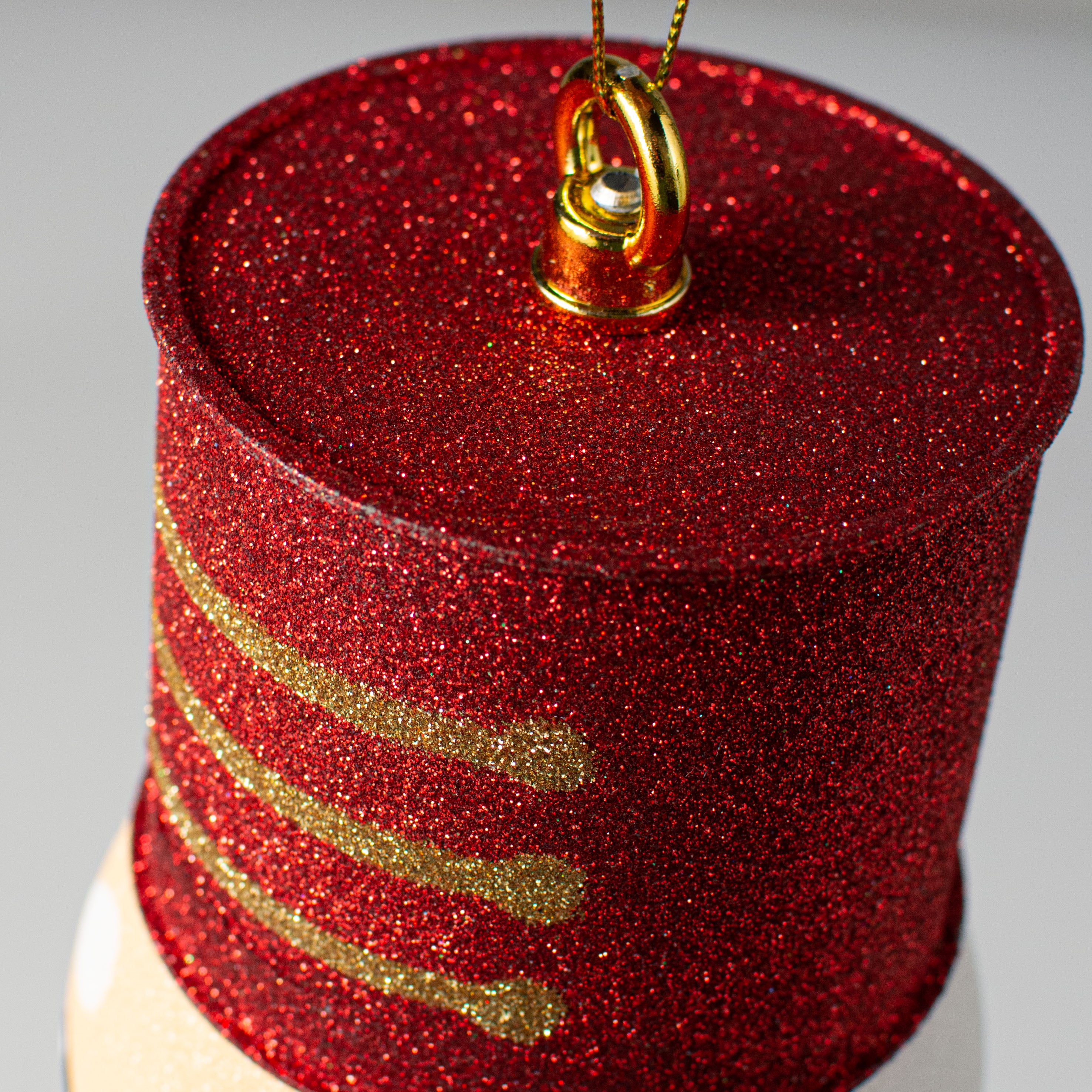8.5" Nutcracker Ornament: Red & Gold detail photo 3