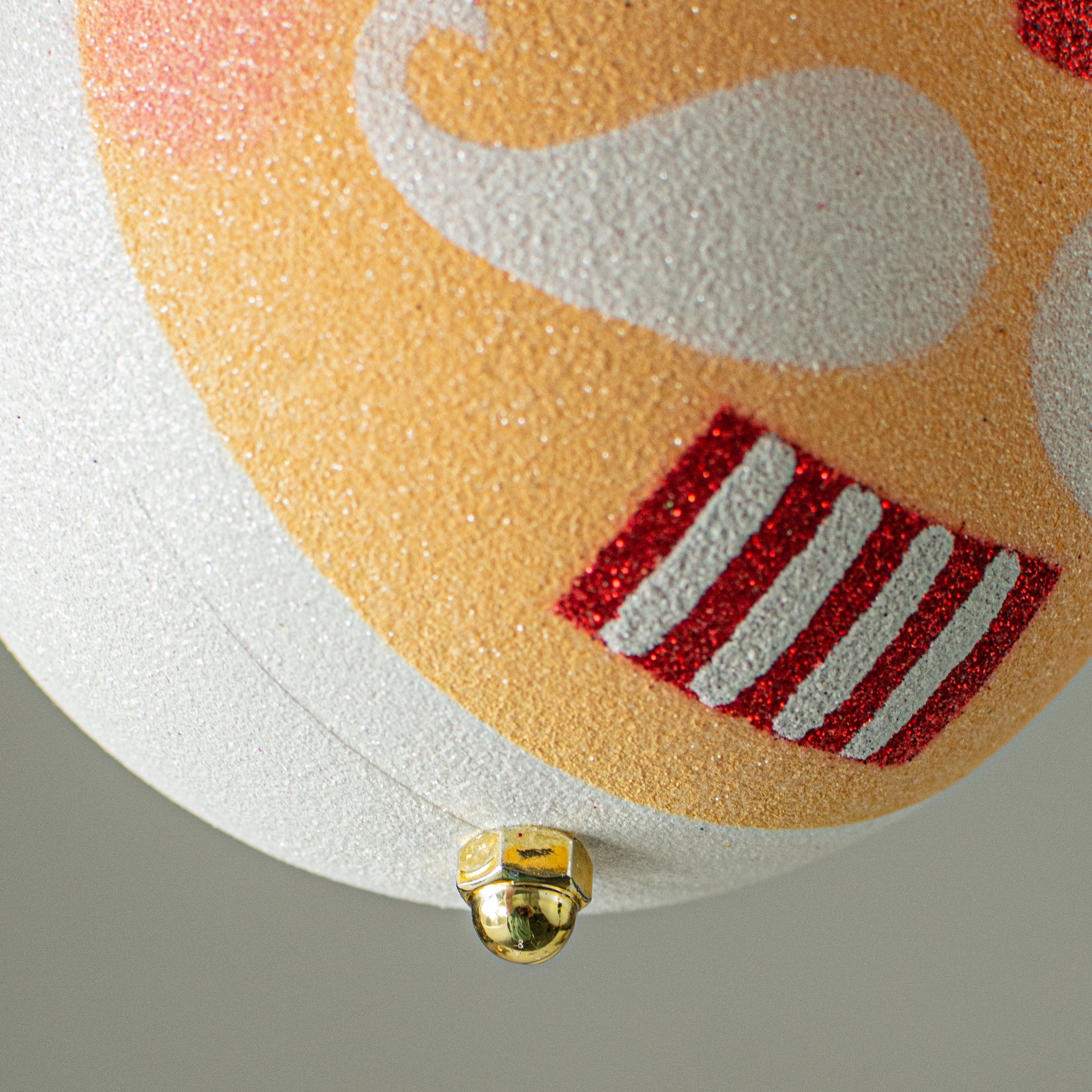 8.5" Nutcracker Ornament: Red & Gold detail photo 4