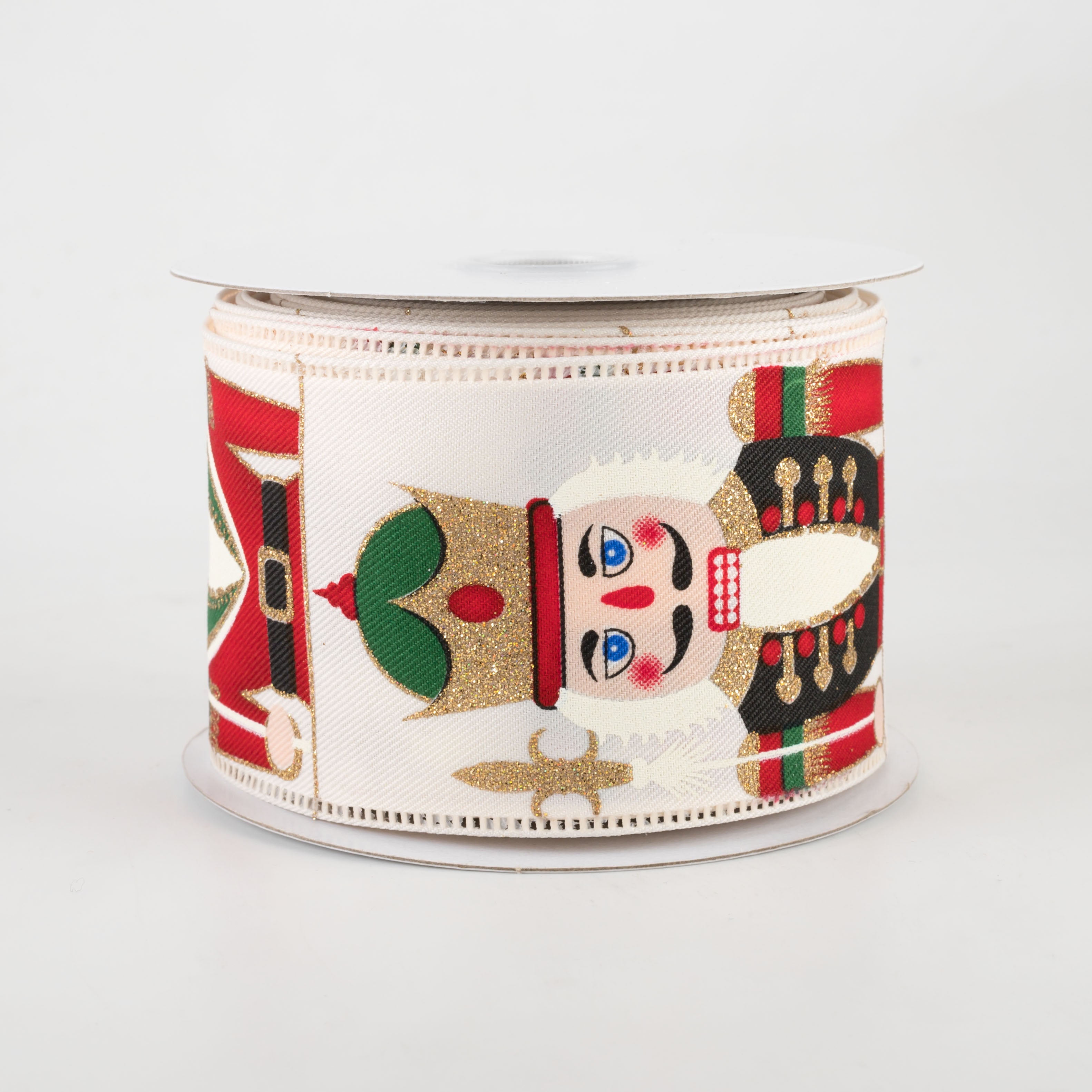 2.5" Nutcracker Ribbon: Ivory (10 Yards) Item Number: 75124-40-18