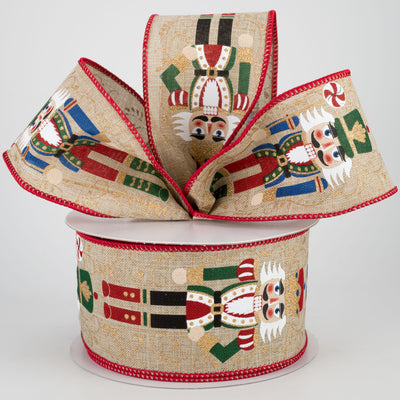 2.5" Nutcrackers Ribbon: Natural (10 Yards) Lifestyle Photo