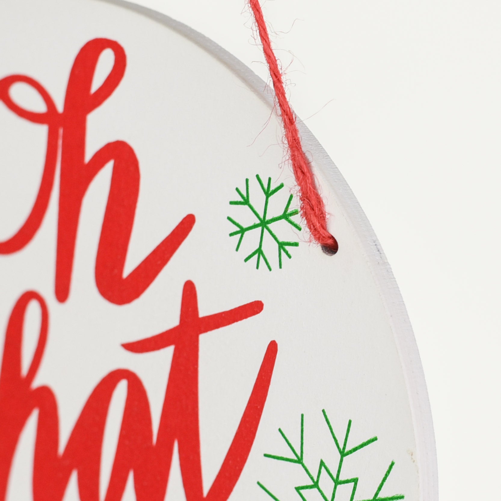 6" Oh What Fun Snowflake Ornament detail photo 3