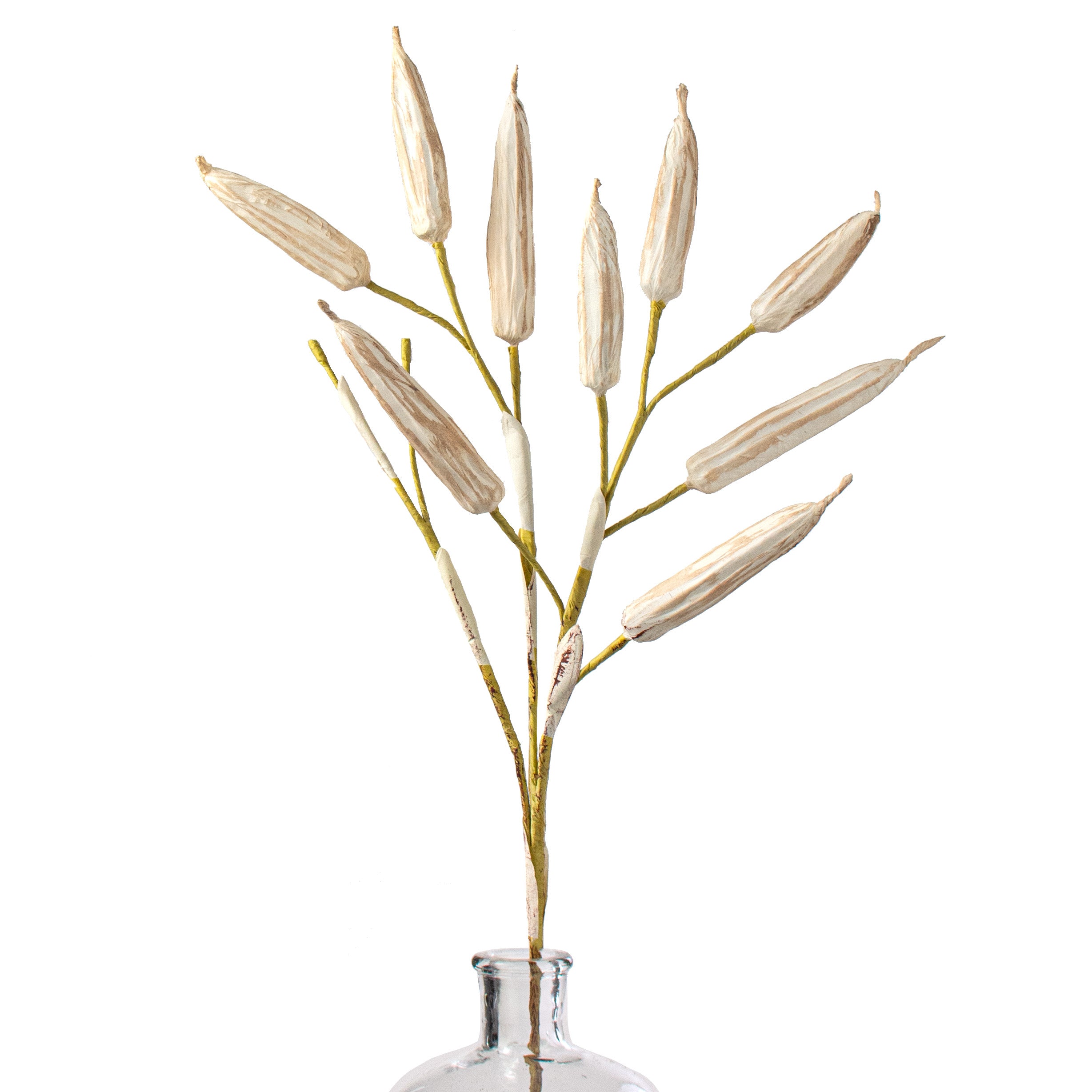 28" Okra Spray: White Natural Item Number: 200881