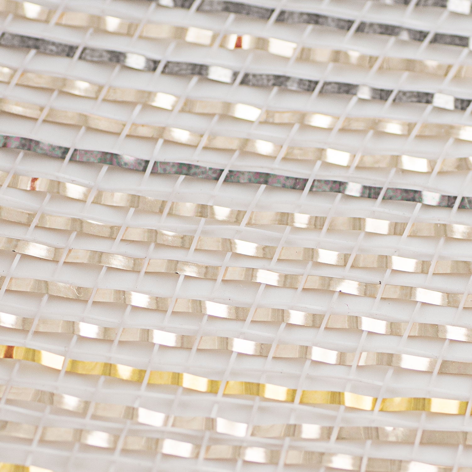 21" Ombré Metallic Deco Mesh: Pewter, Gold, Silver detail photo 3