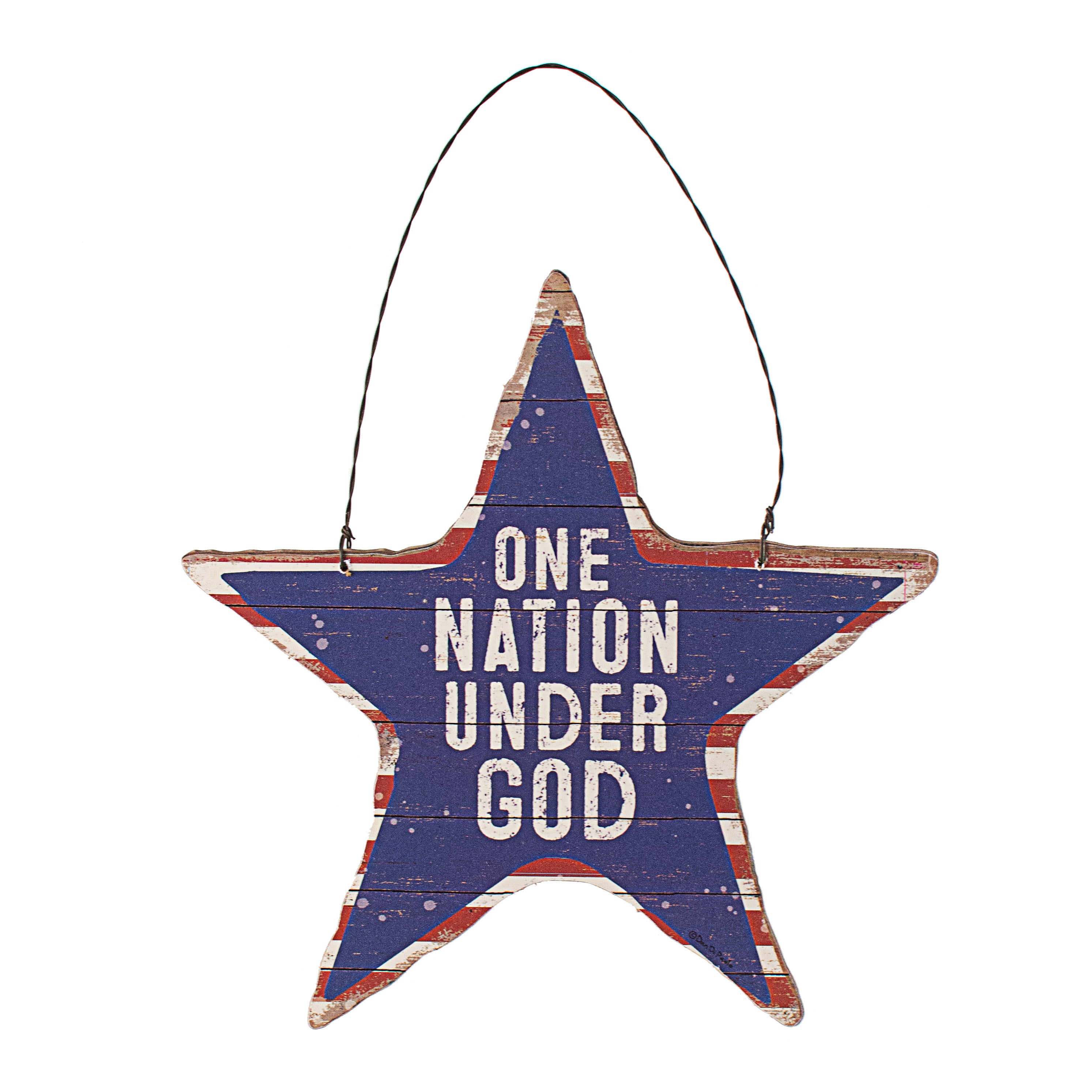 8" One Nation Under God Hanging Sign Item Number: 107378
