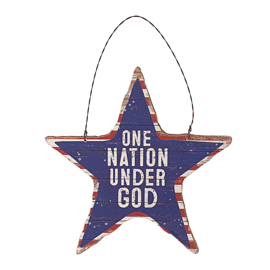 8" One Nation Under God Hanging Sign Item Number: 107378
