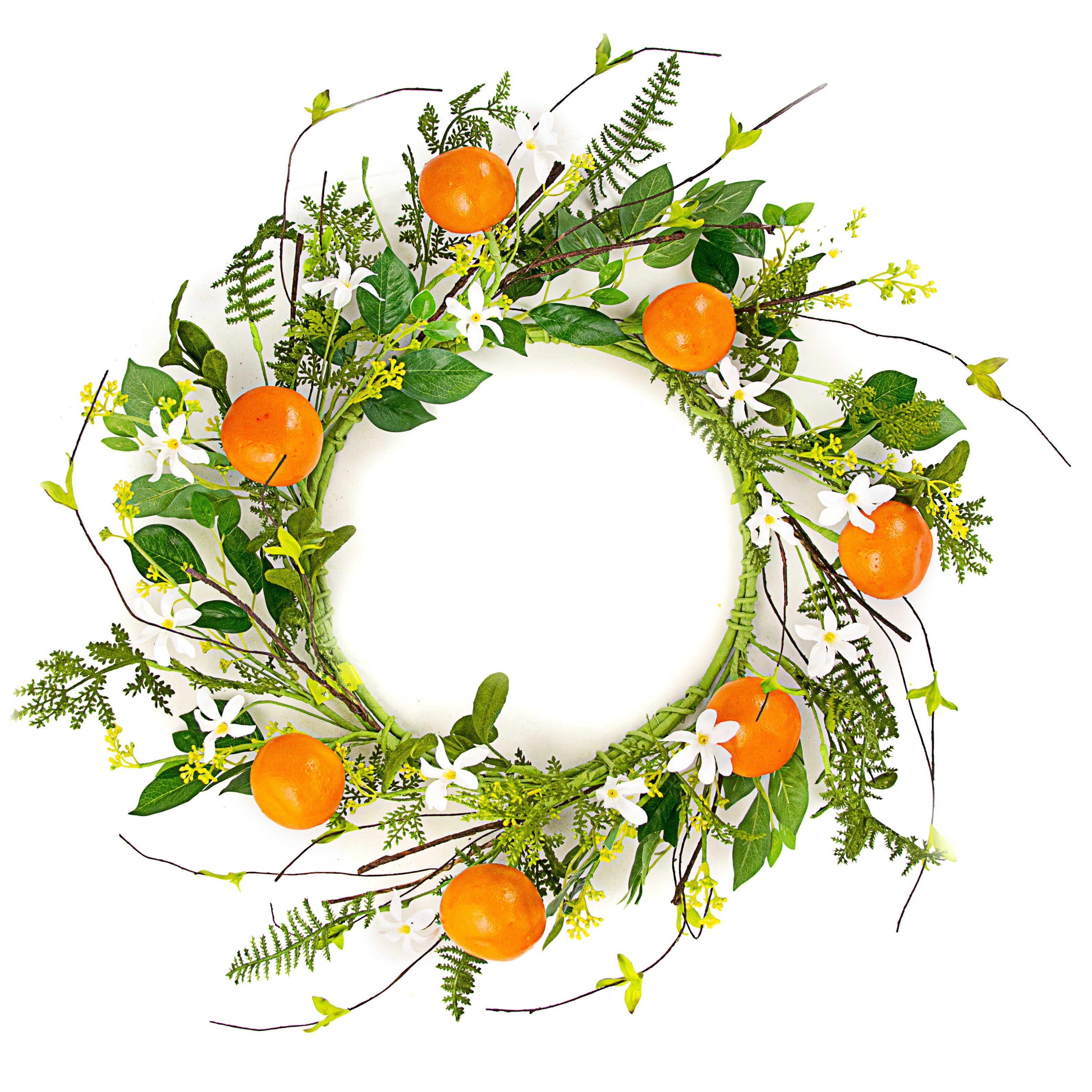 22" Orange & Fern Wreath Item Number: 62936WR22