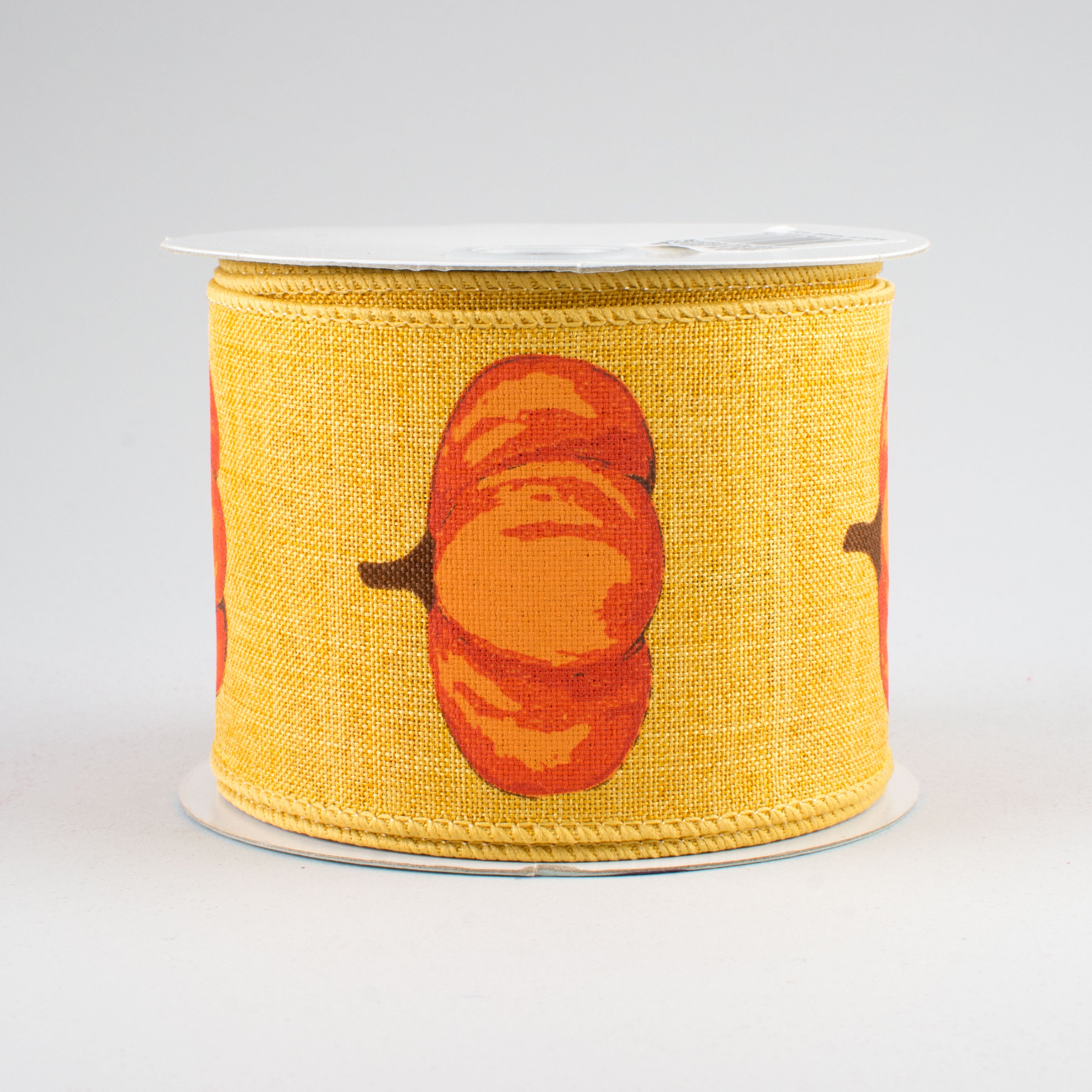 2.5" Orange Pumpkin Ribbon: Dark Mustard (10 Yards)