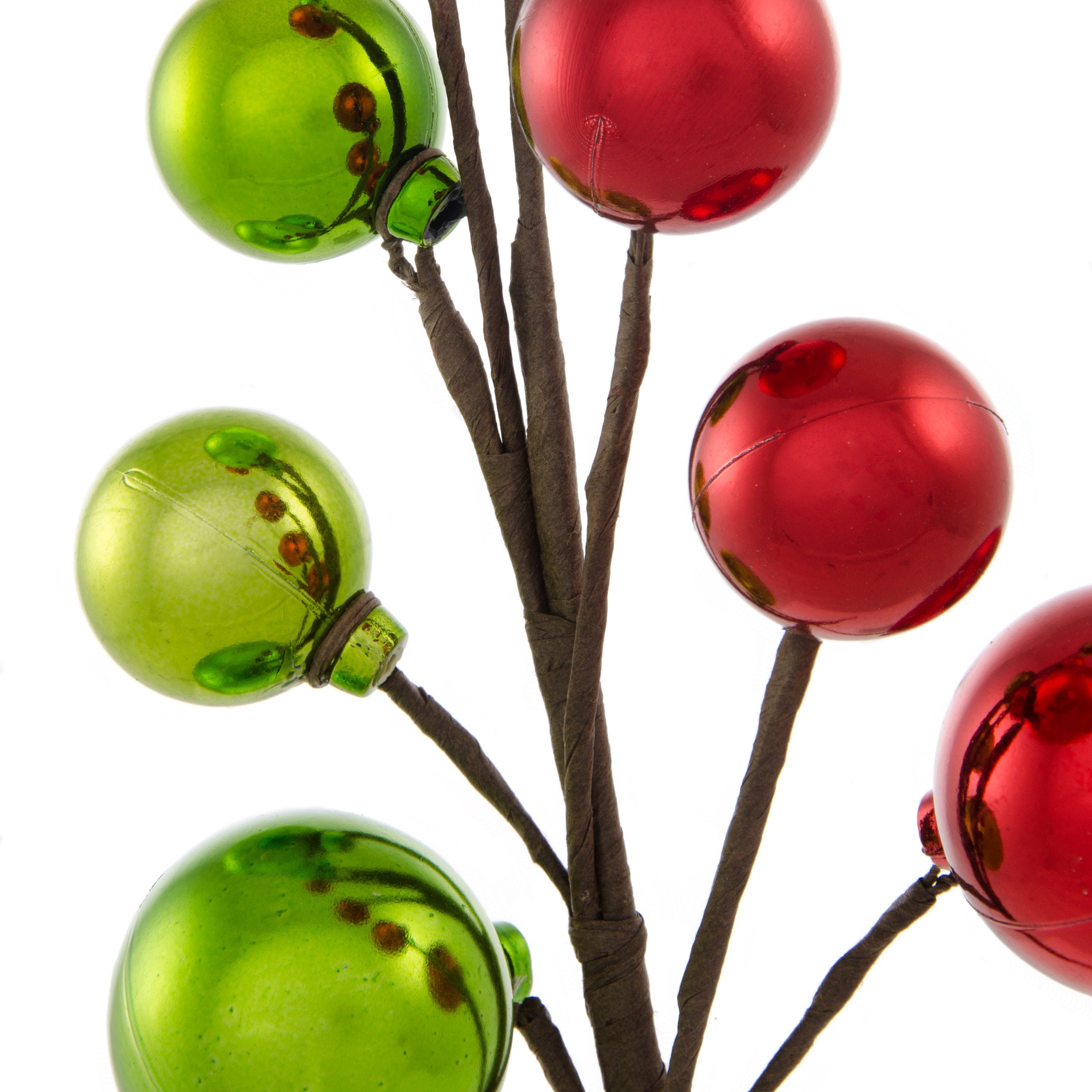 19" Ornament Ball Spray: Red & Lime Green Lifestyle Photo