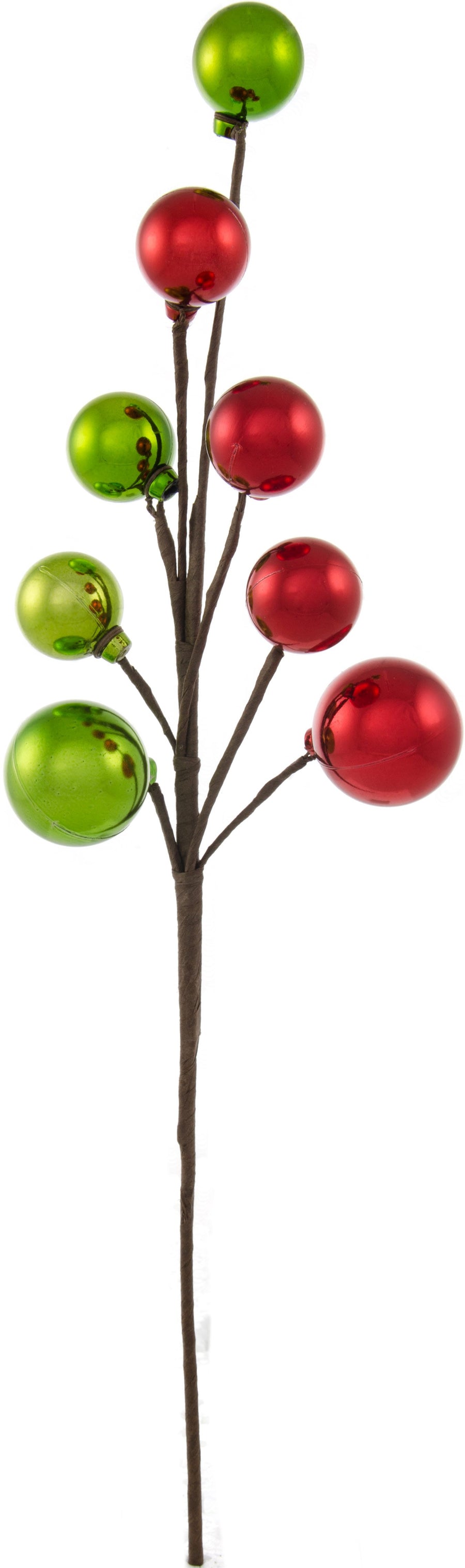19" Ornament Ball Spray: Red & Lime Green Item Number: ISB60990