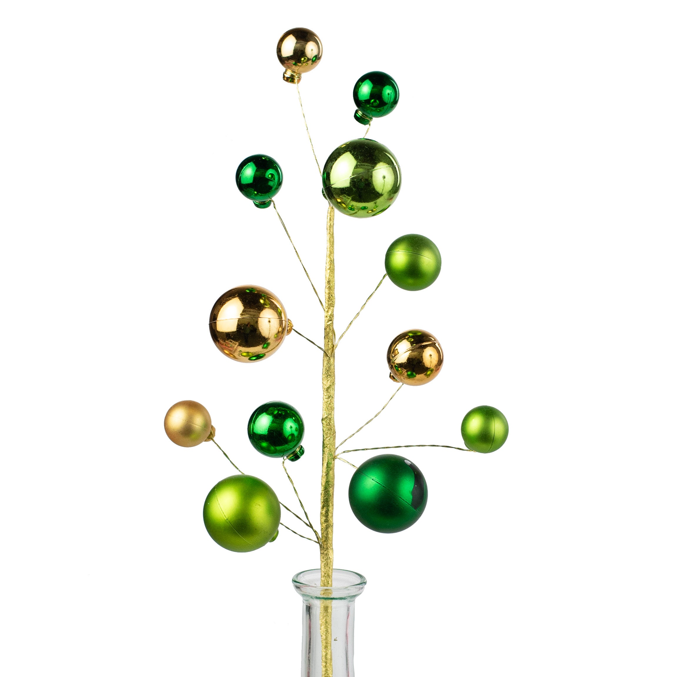16" Ornament Pick: Green & Gold Item Number: 63483GNGD
