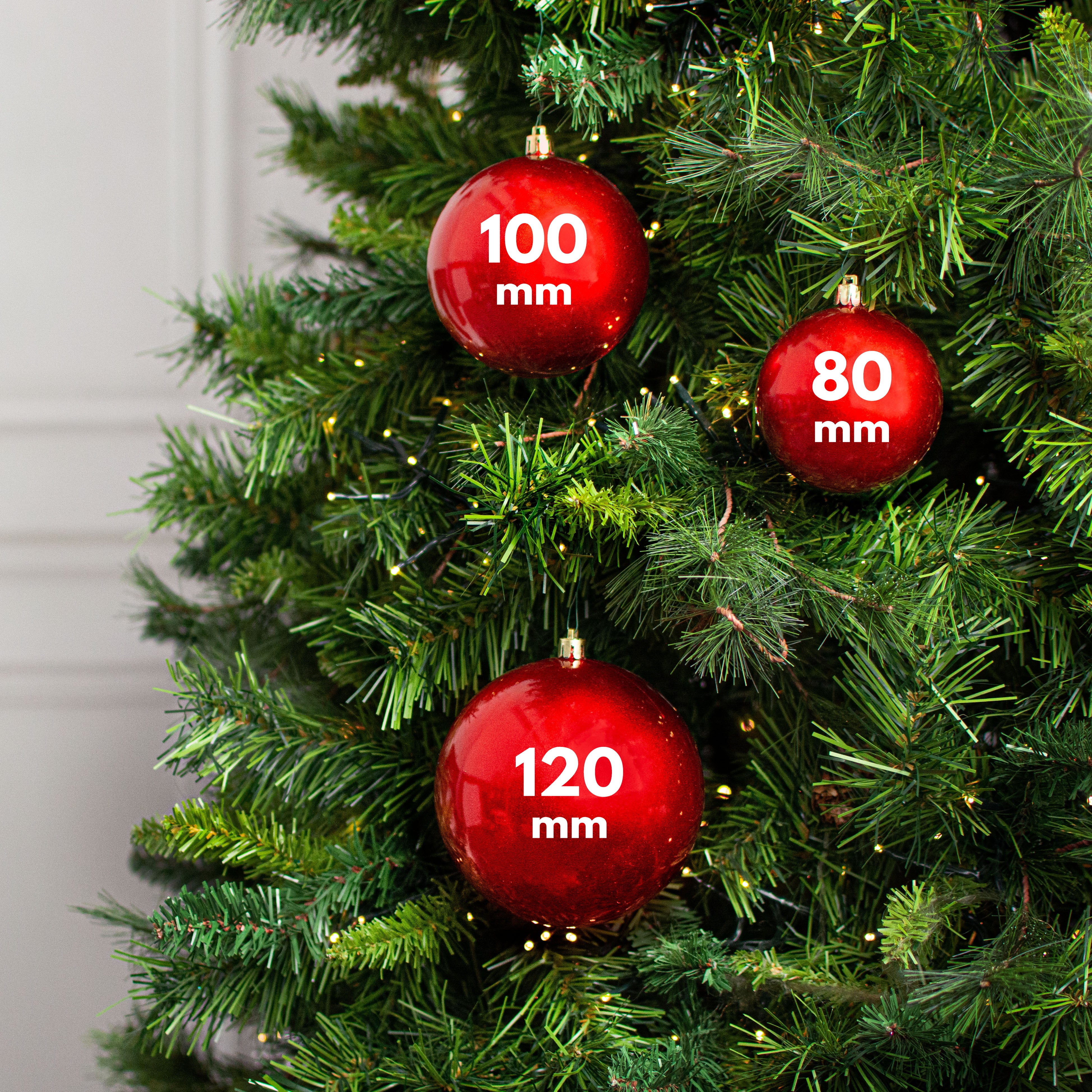 120MM Plastic Ball Ornaments: Candy Apple Green (Set of 2)