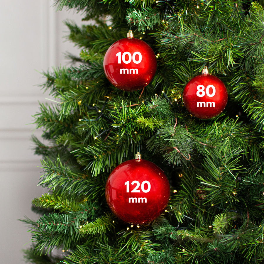120MM Plastic Ball Ornaments: Candy Apple Green (Set of 2)