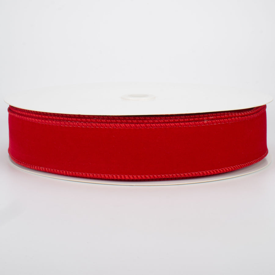 1.5" Outdoor Velvet Ribbon: Red (50 Yards)