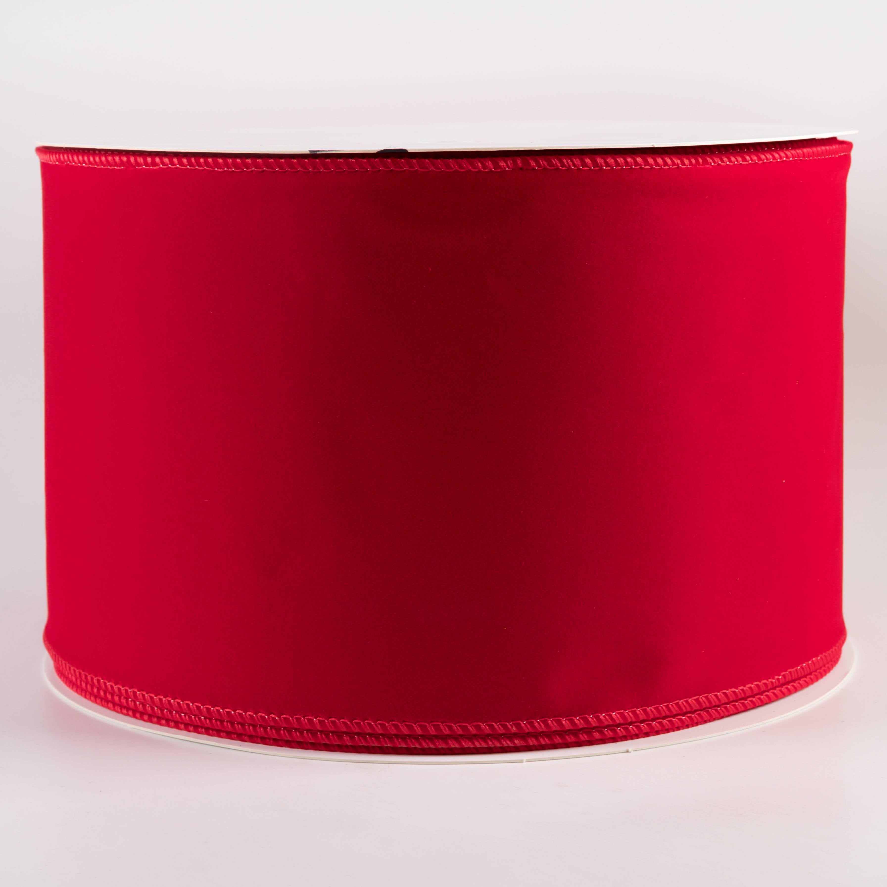 6" Outdoor Velvet Ribbon: Red (50 Yards)