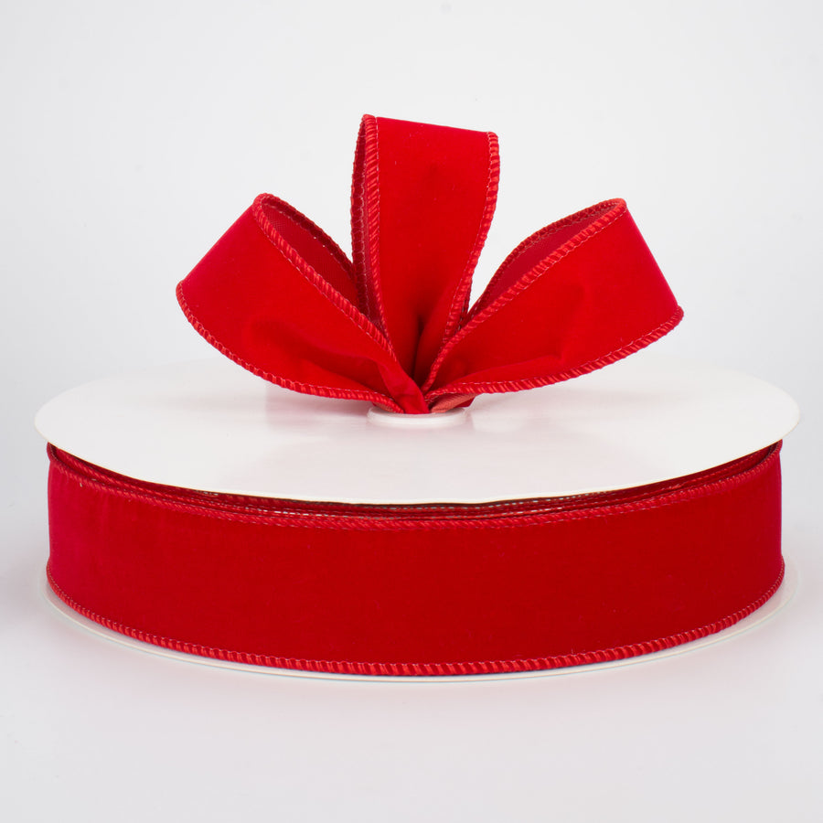 1.5" Outdoor Velvet Ribbon: Red (50 Yards) Lifestyle Photo