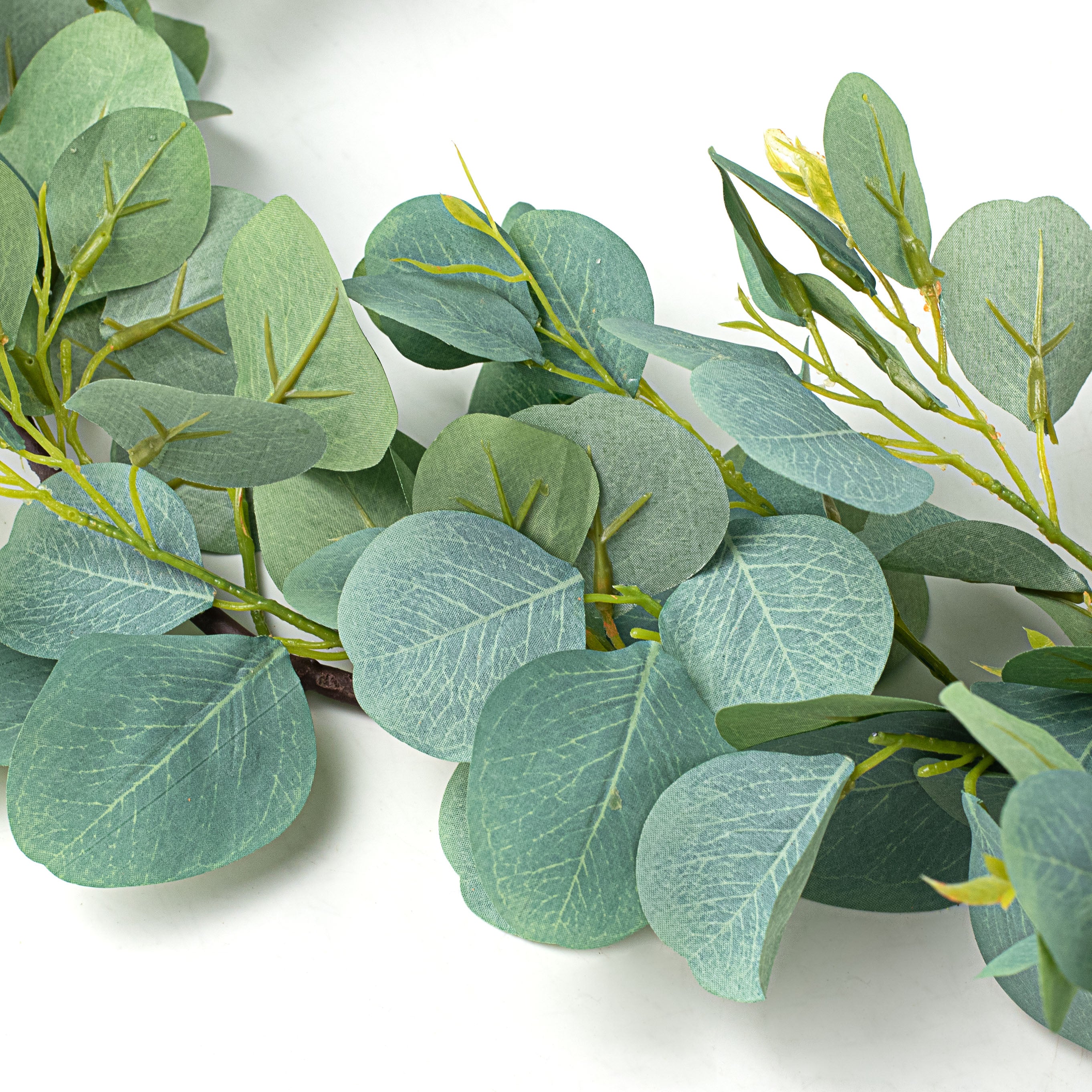 5' Oval Leaf Eucalyptus Garland detail photo 3