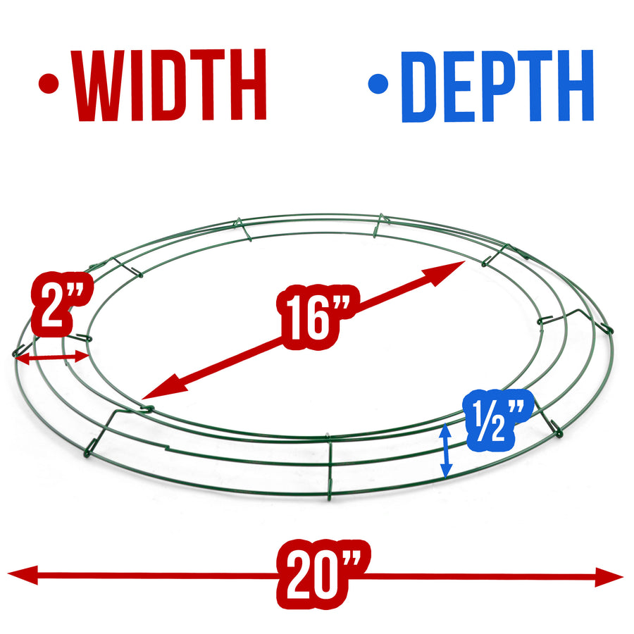 Box Wire Wreath Form: 20-inch Round