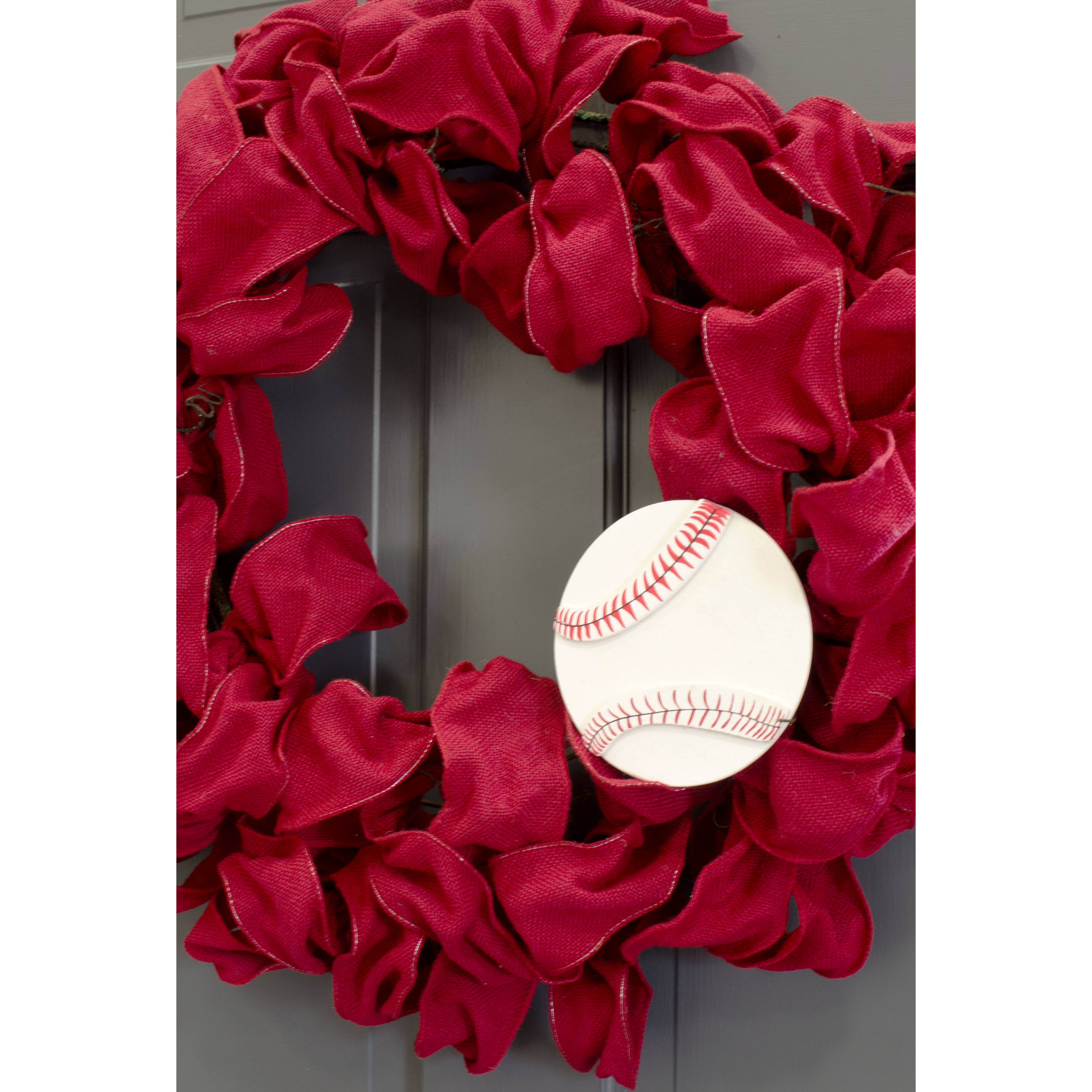 5" Painted Wooden Shape: Baseball Lifestyle Photo