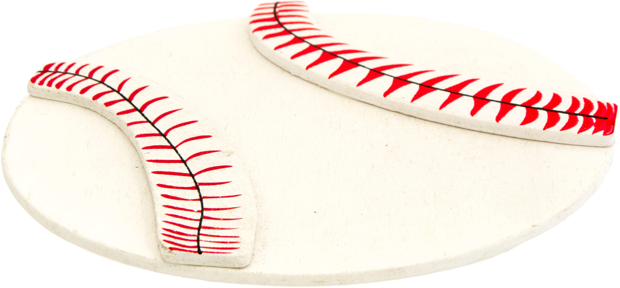 5" Painted Wooden Shape: Baseball detail photo 3