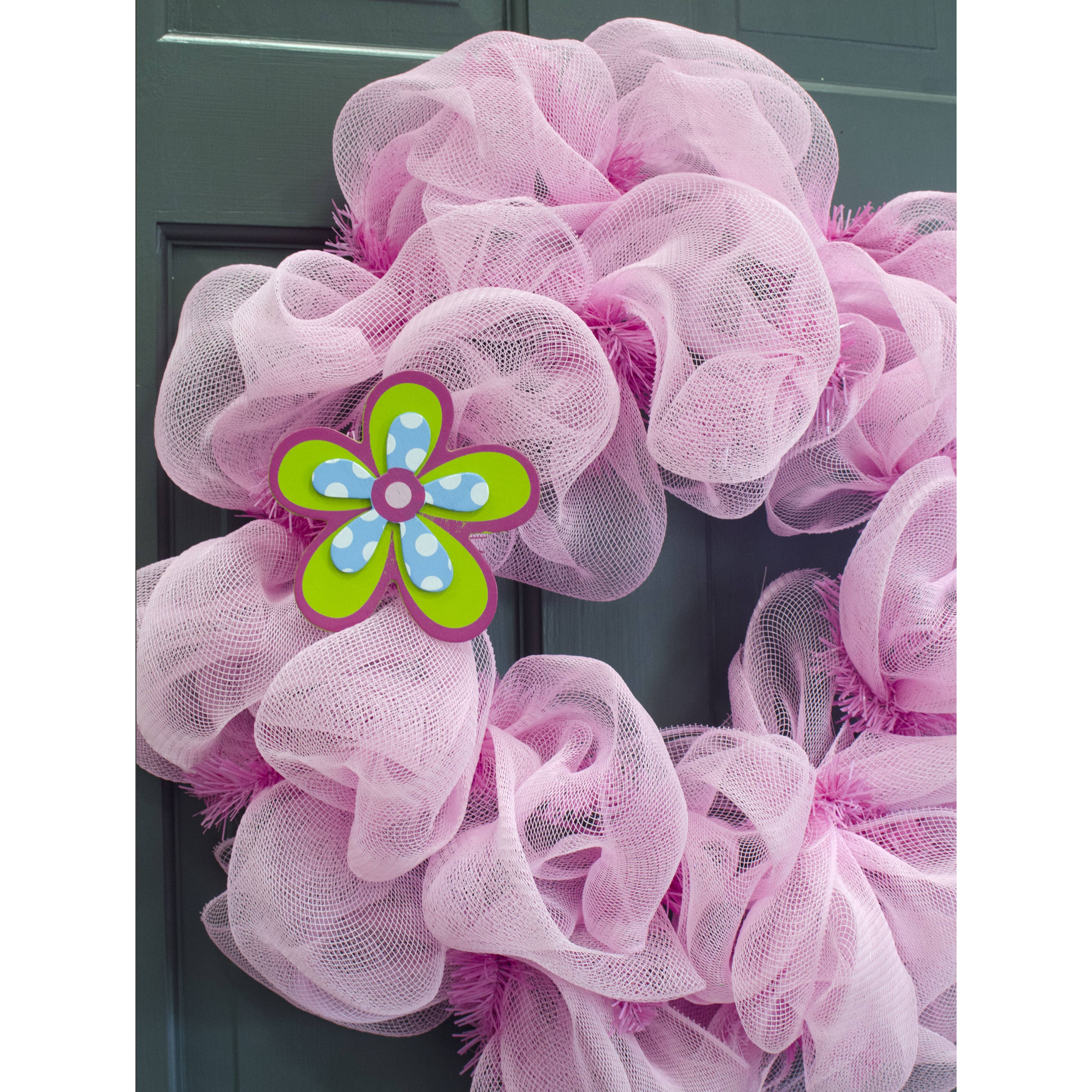 5" Painted Wooden Shape: Fun Flower Lifestyle Photo