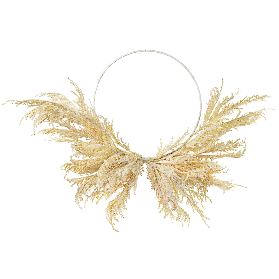 26" Pampas Grass Plume Open Wreath: Beige Item Number: FR665901