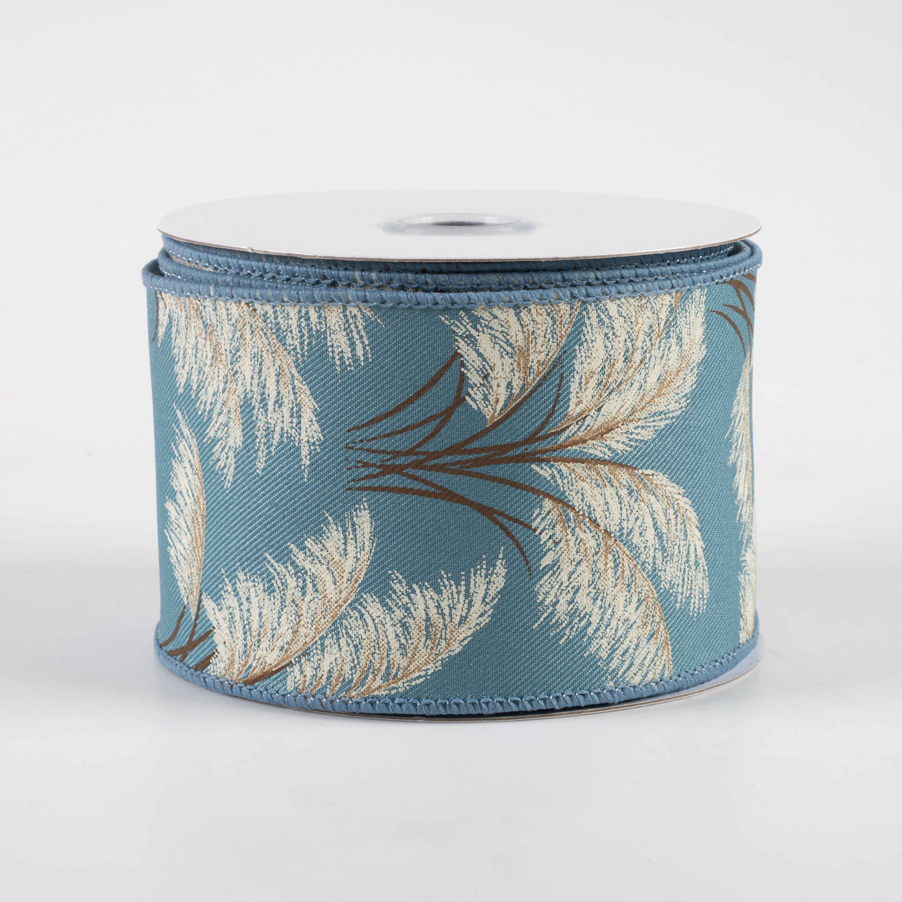 2.5" Pampas Grass Ribbon: Smoke Blue (10 Yards)