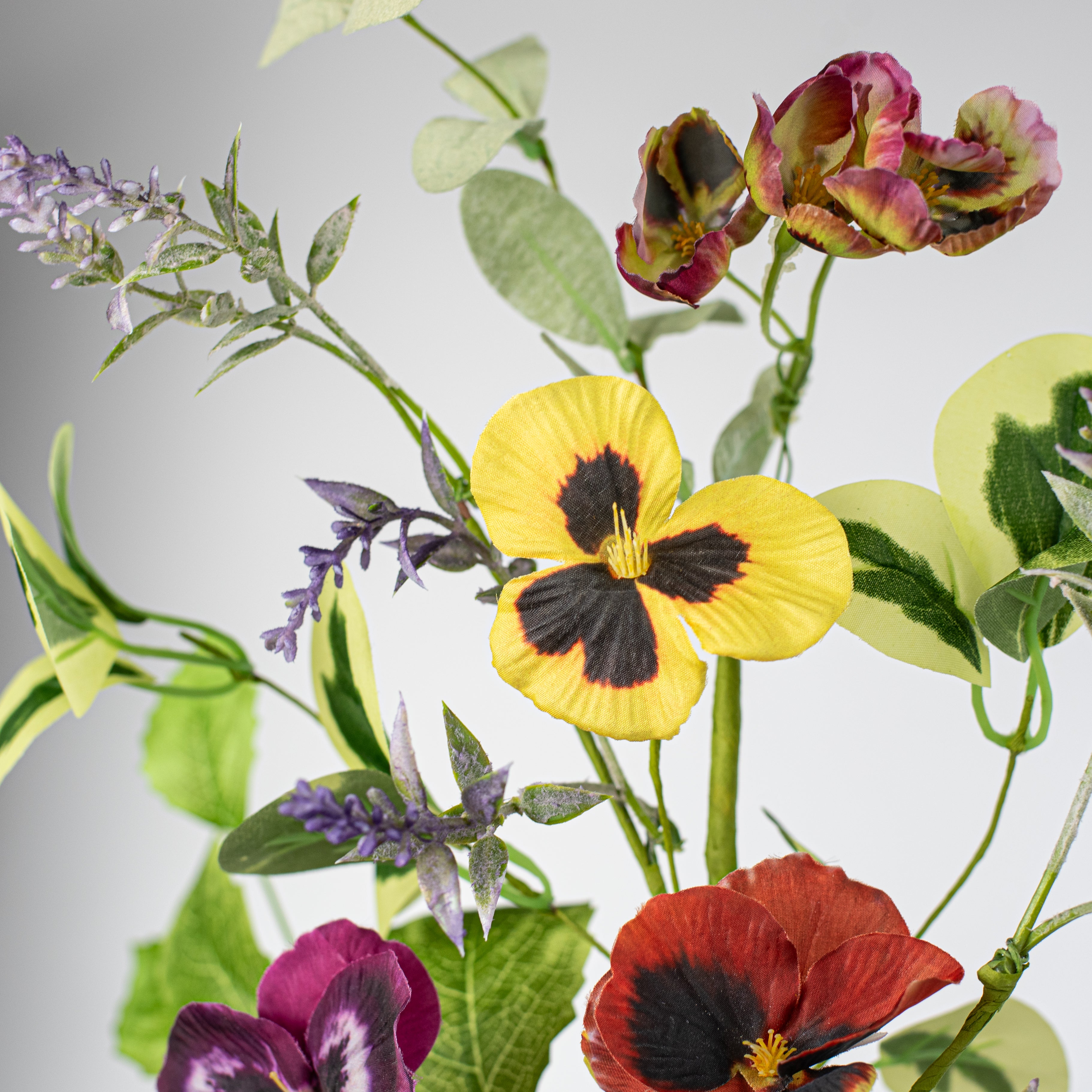 20" Pansy Pick: Yellow, Purple, Rust Lifestyle Photo