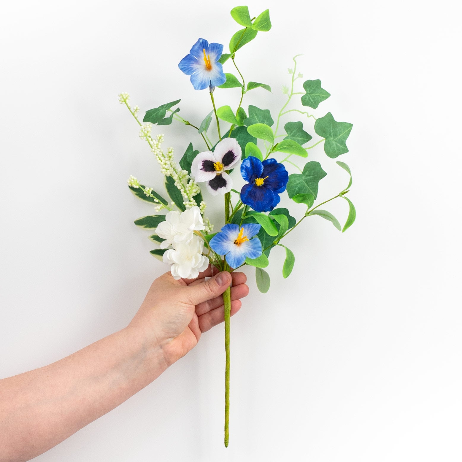 20" Pansy & Violet Flowers Pick detail photo 3