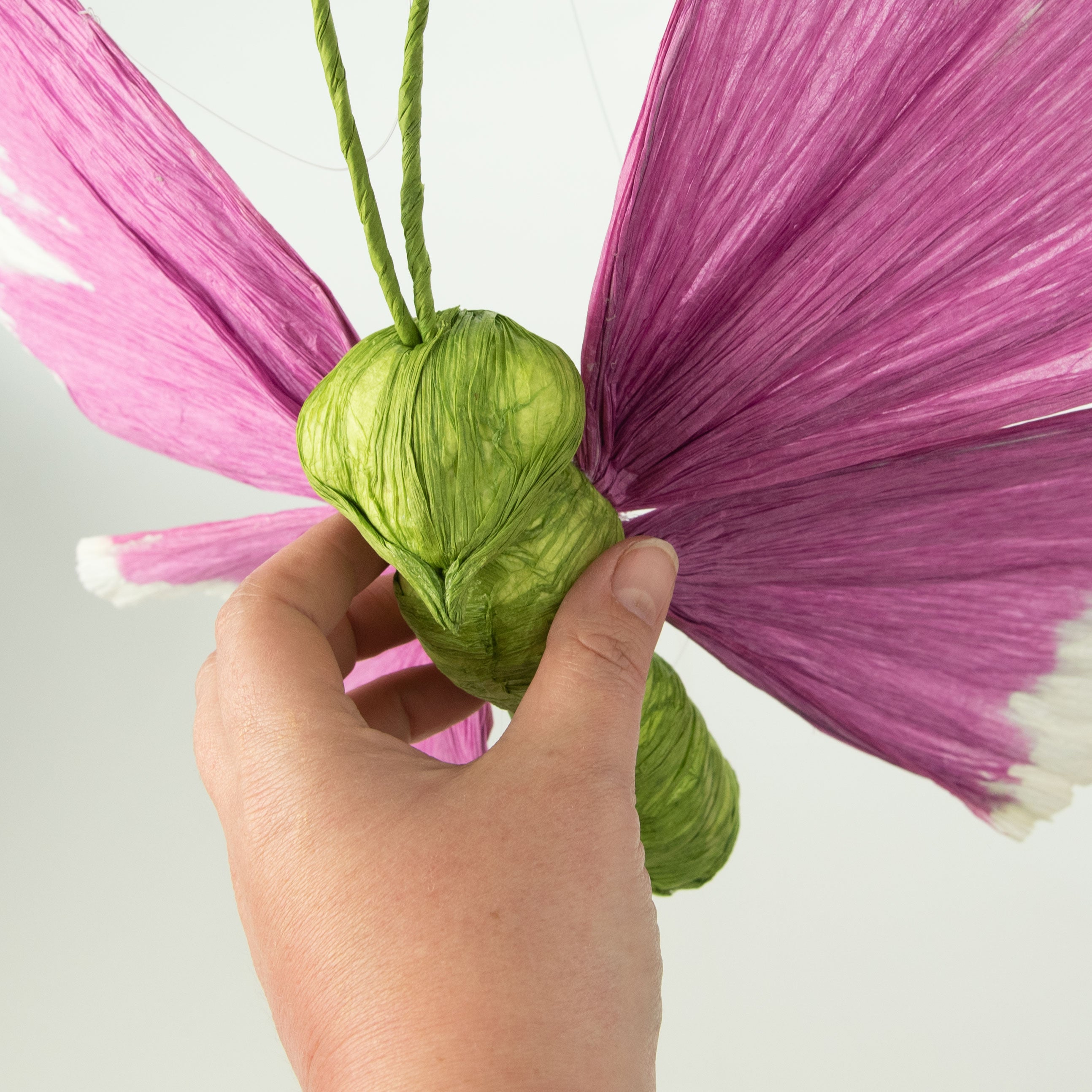16" Paper Butterfly Ornament: Lavender detail photo 4