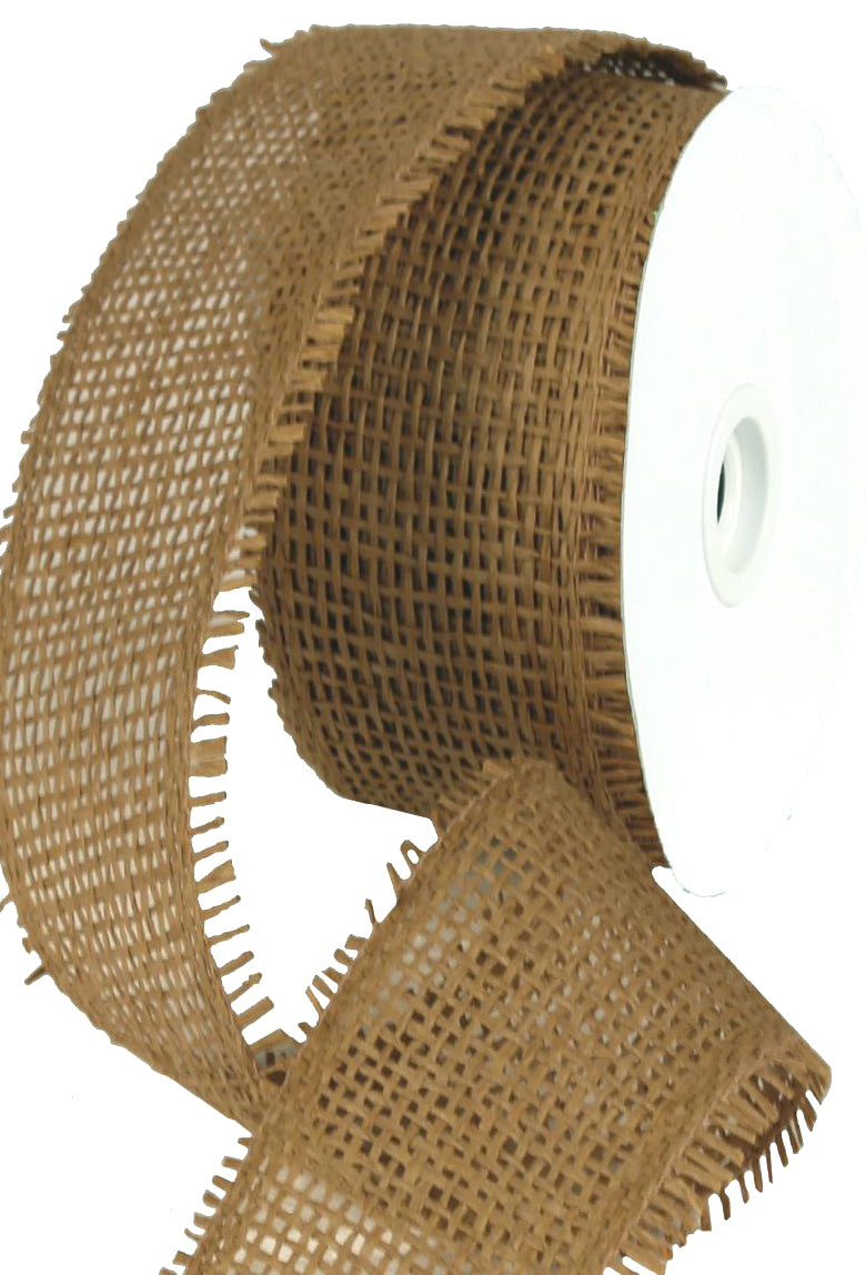 2.5" Paper Mesh Ribbon: Natural Burlap (20 Yards) detail photo 3