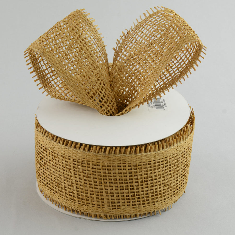 2.5" Paper Mesh Ribbon: Natural Burlap (20 Yards) Lifestyle Photo