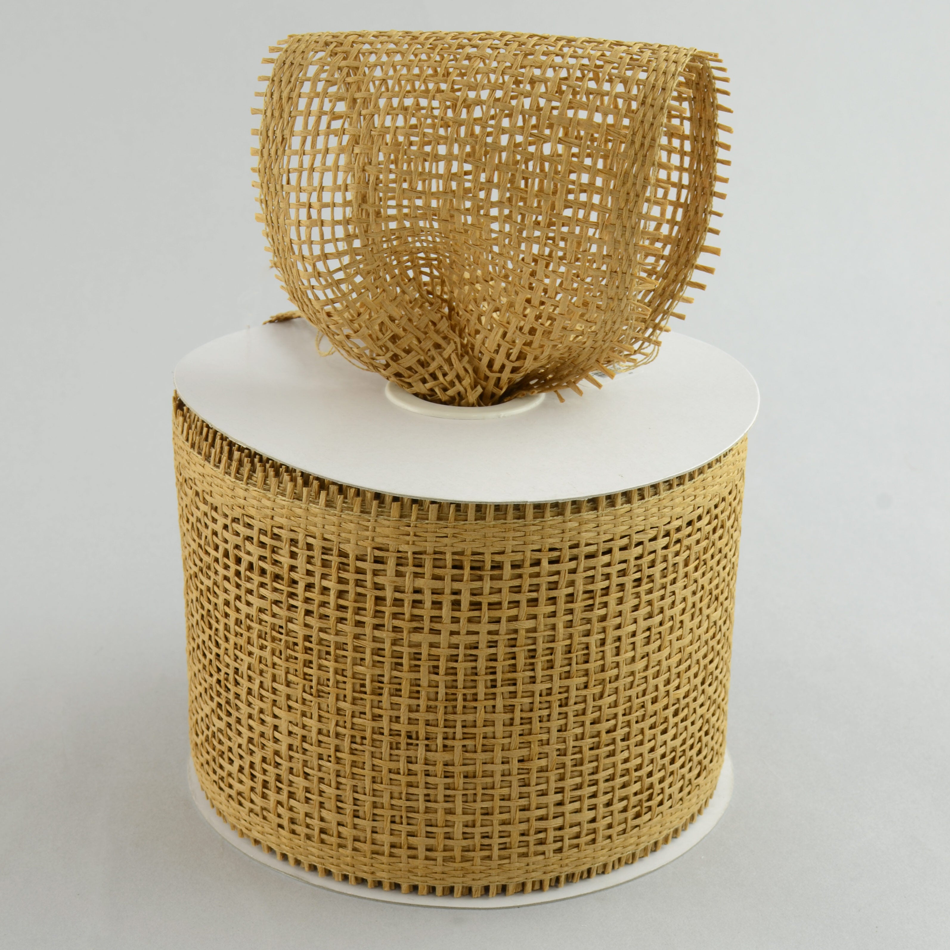 4" Paper Mesh Ribbon: Natural Burlap (20 Yards) Lifestyle Photo