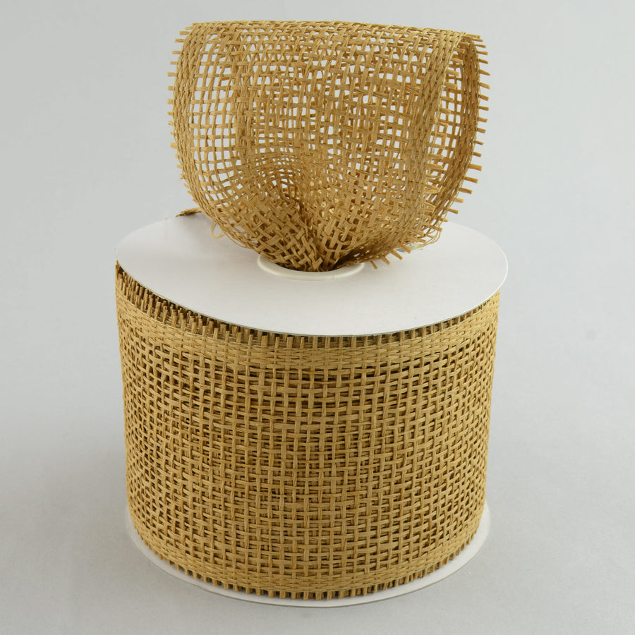 4" Paper Mesh Ribbon: Natural Burlap (20 Yards) Lifestyle Photo