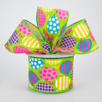 2.5" Party Balloons Ribbon: Lime (10 Yards) Lifestyle Photo