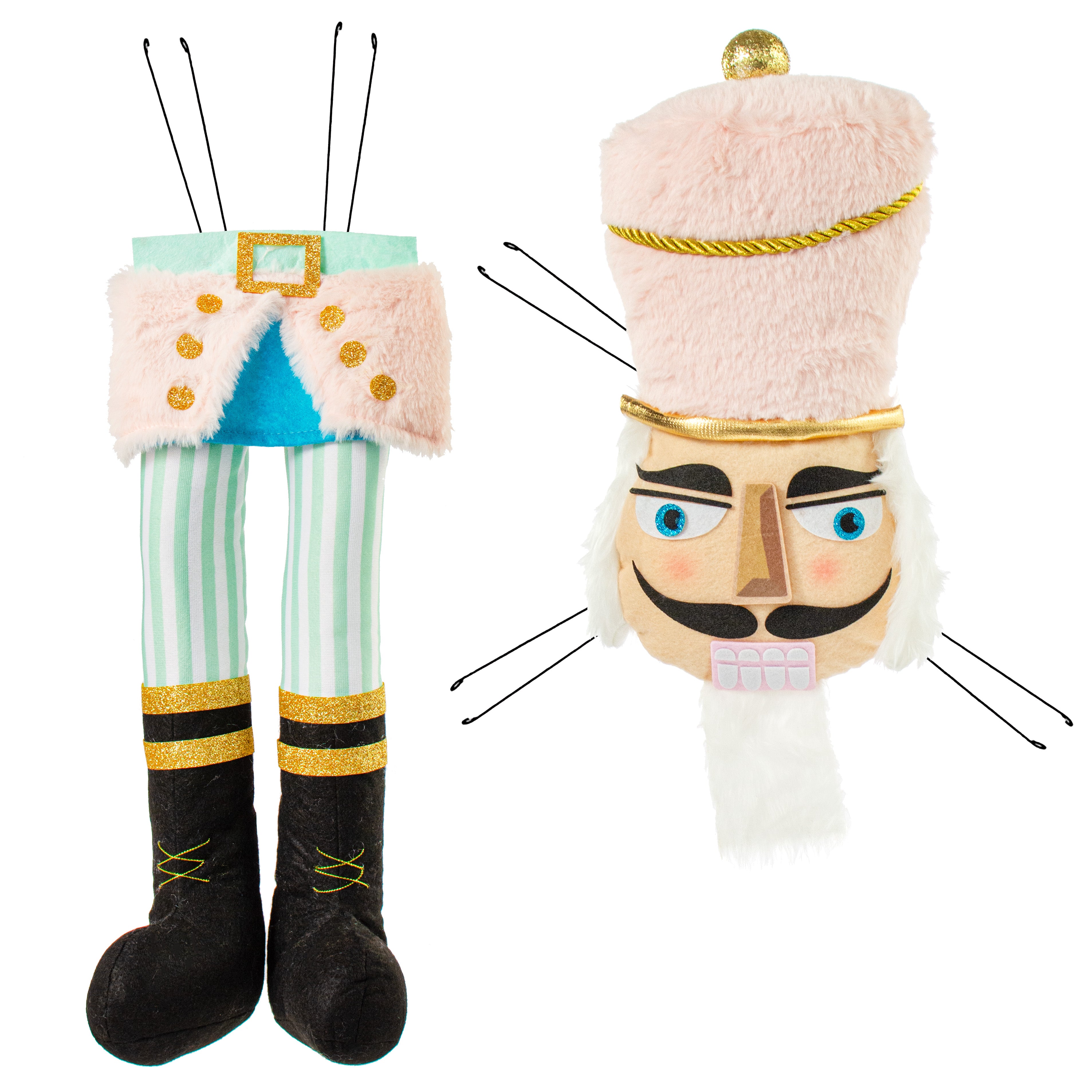 Pastel Nutcracker Wreath Accent Item Number: XC6267