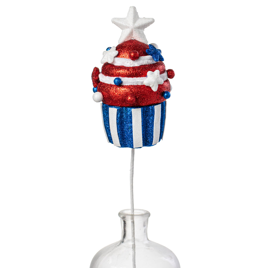 16" Patriotic Cupcake Pick: Red, White, Blue Item Number: 74223RWB