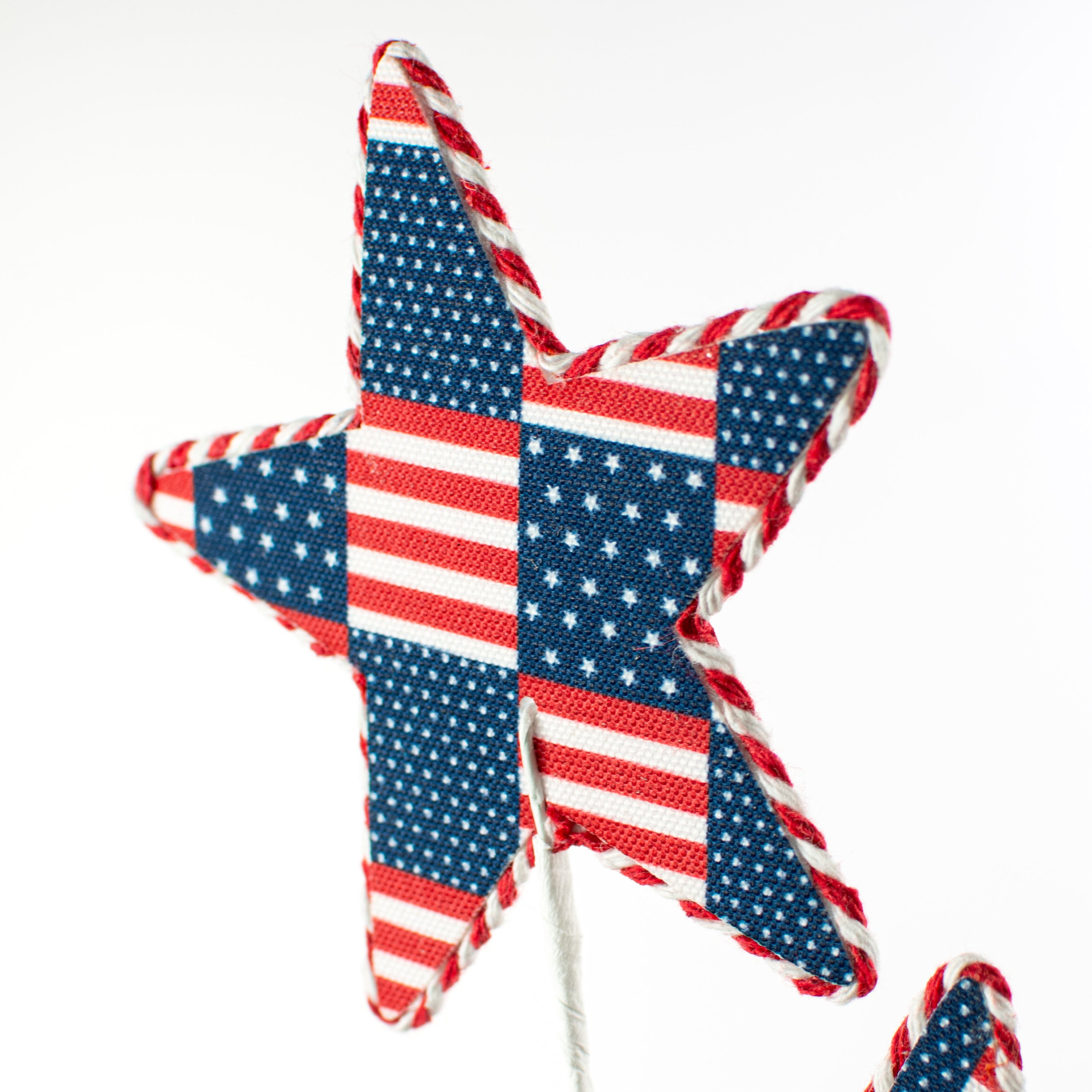 18" Patriotic Fabric Star Pick Lifestyle Photo