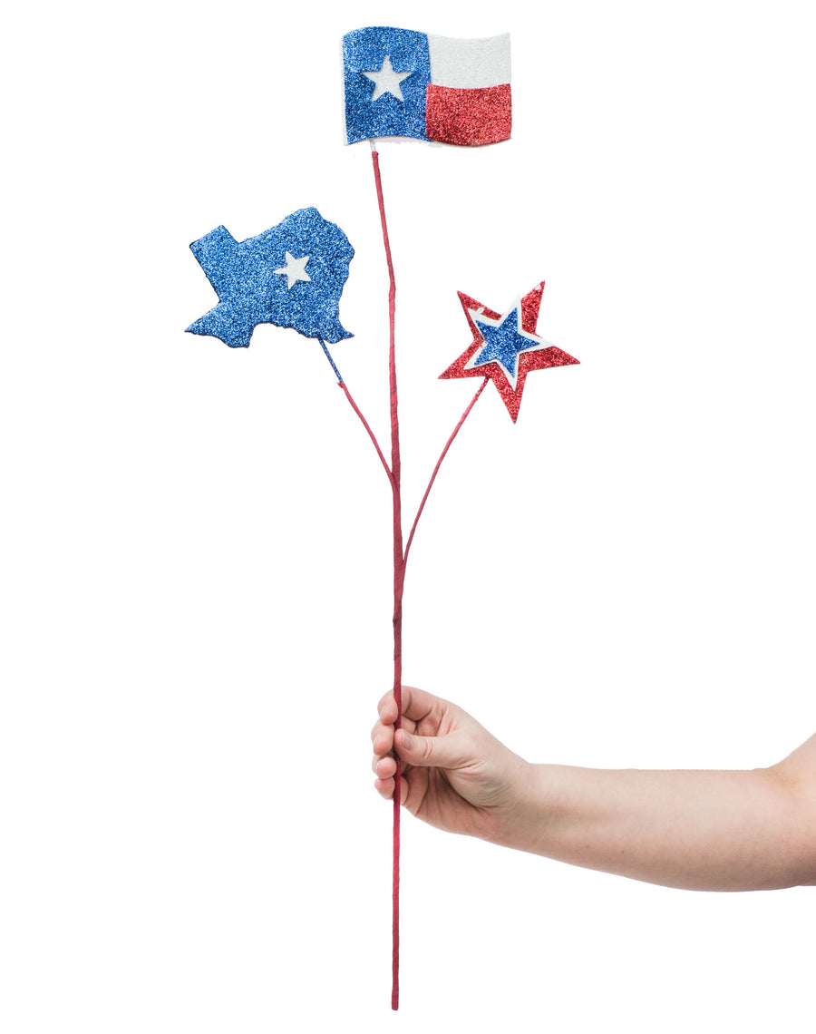 25" Patriotic Glitter Texas Pick Lifestyle Photo