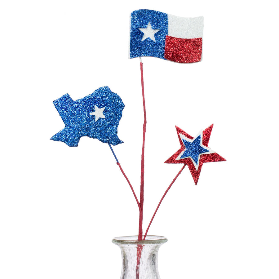 25" Patriotic Glitter Texas Pick Item Number: MN0087