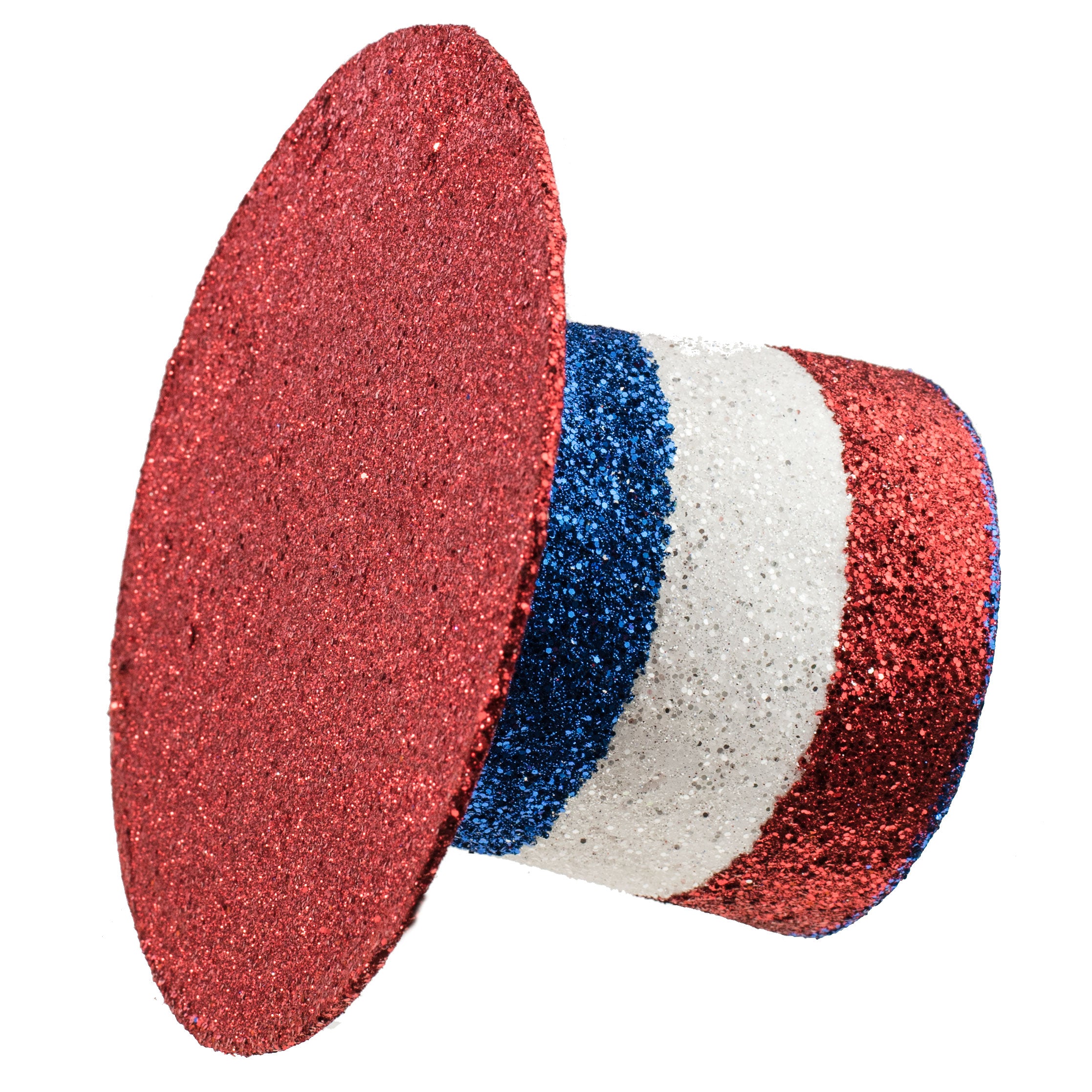7.5" Patriotic Glitter Top Hat detail photo 3