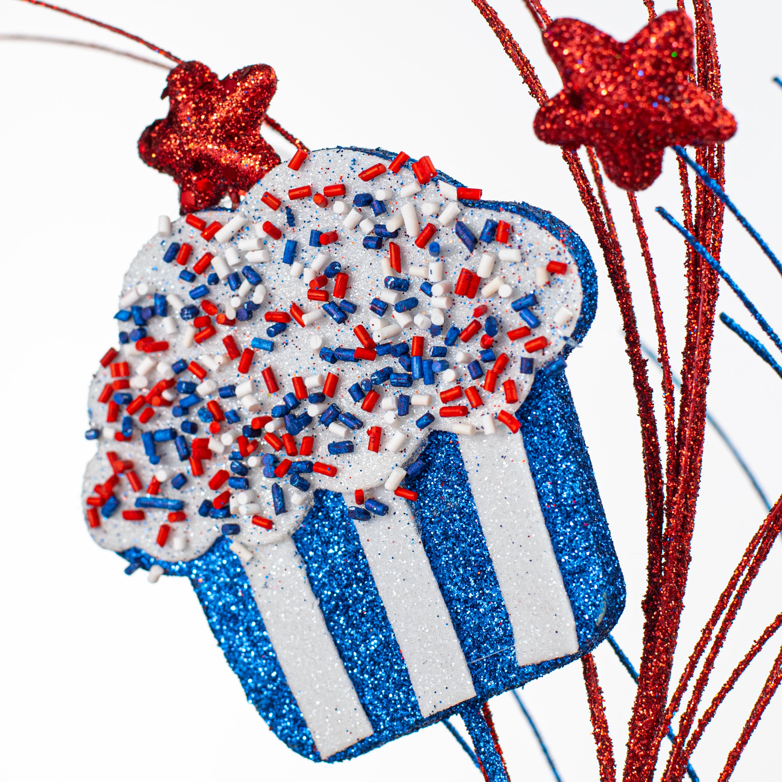 28" Patriotic Sprinkles Cupcake Spray Lifestyle Photo