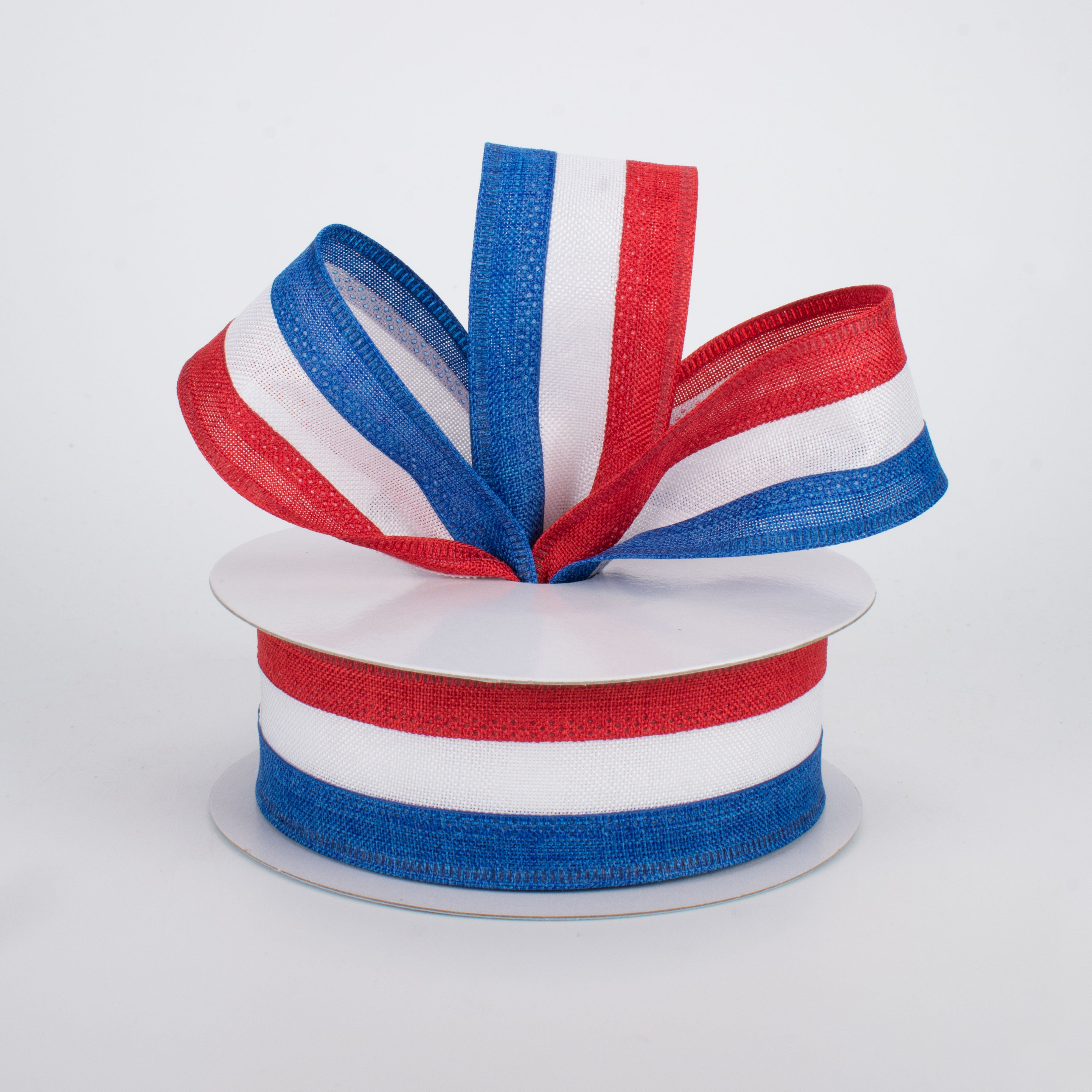 1.5" Patriotic Stripe Ribbon: Red, White, Blue (10 Yards) Lifestyle Photo