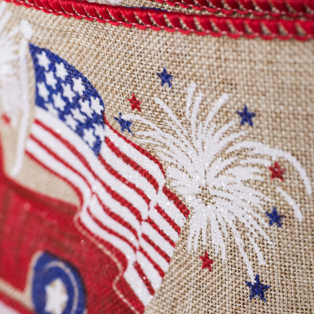 2.5" Patriotic Truck Ribbon: Buff (10 Yards) detail photo 3