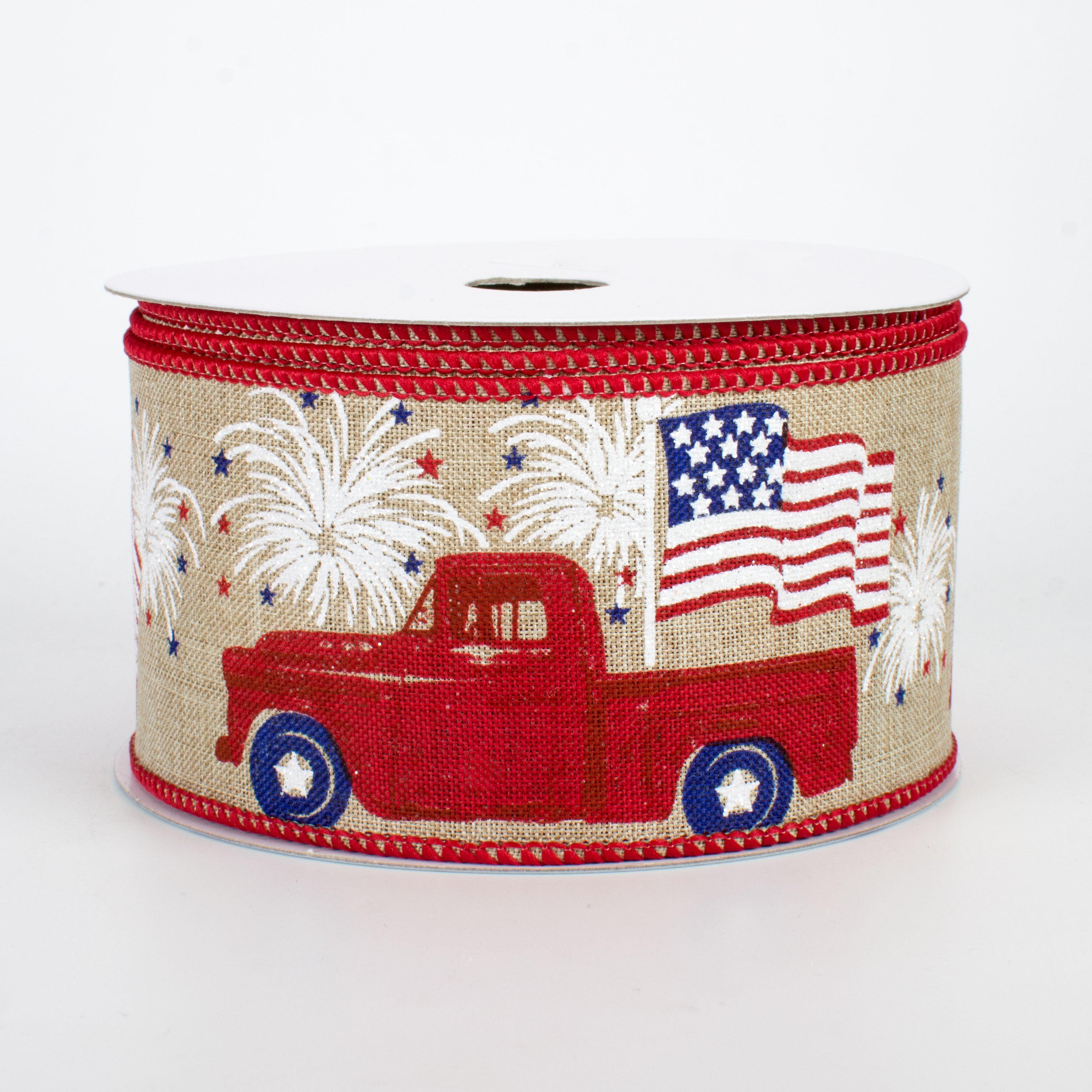 2.5" Patriotic Truck Ribbon: Buff (10 Yards)