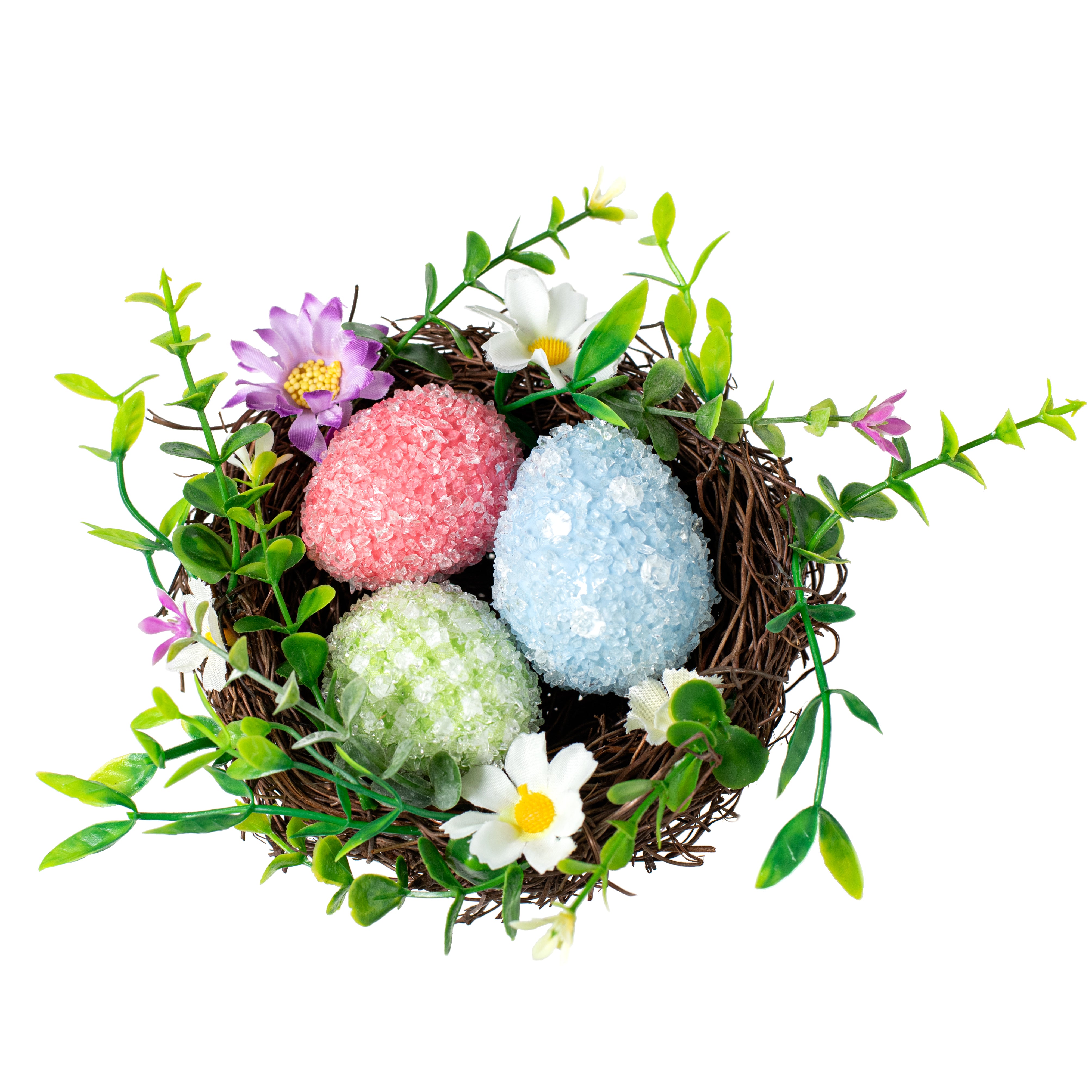 6" Patterned Easter Eggs Nest Ornament Item Number: 211272