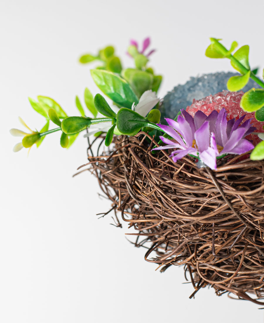 6" Patterned Easter Eggs Nest Ornament detail photo 3